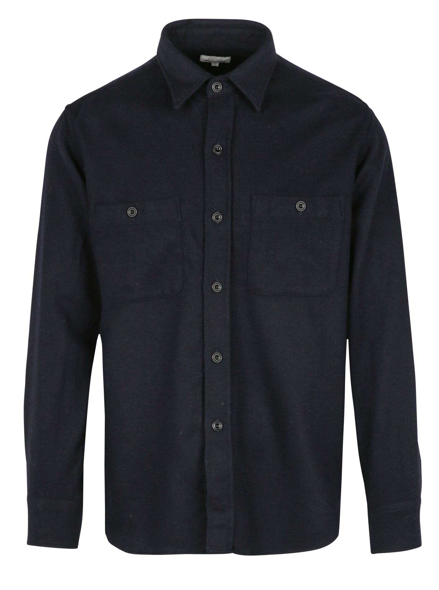 Mixed wool shirt HARTFORD Blue