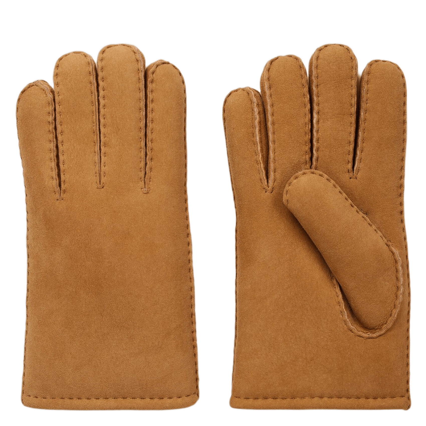 Gants unis en cuir SANDRO Marron