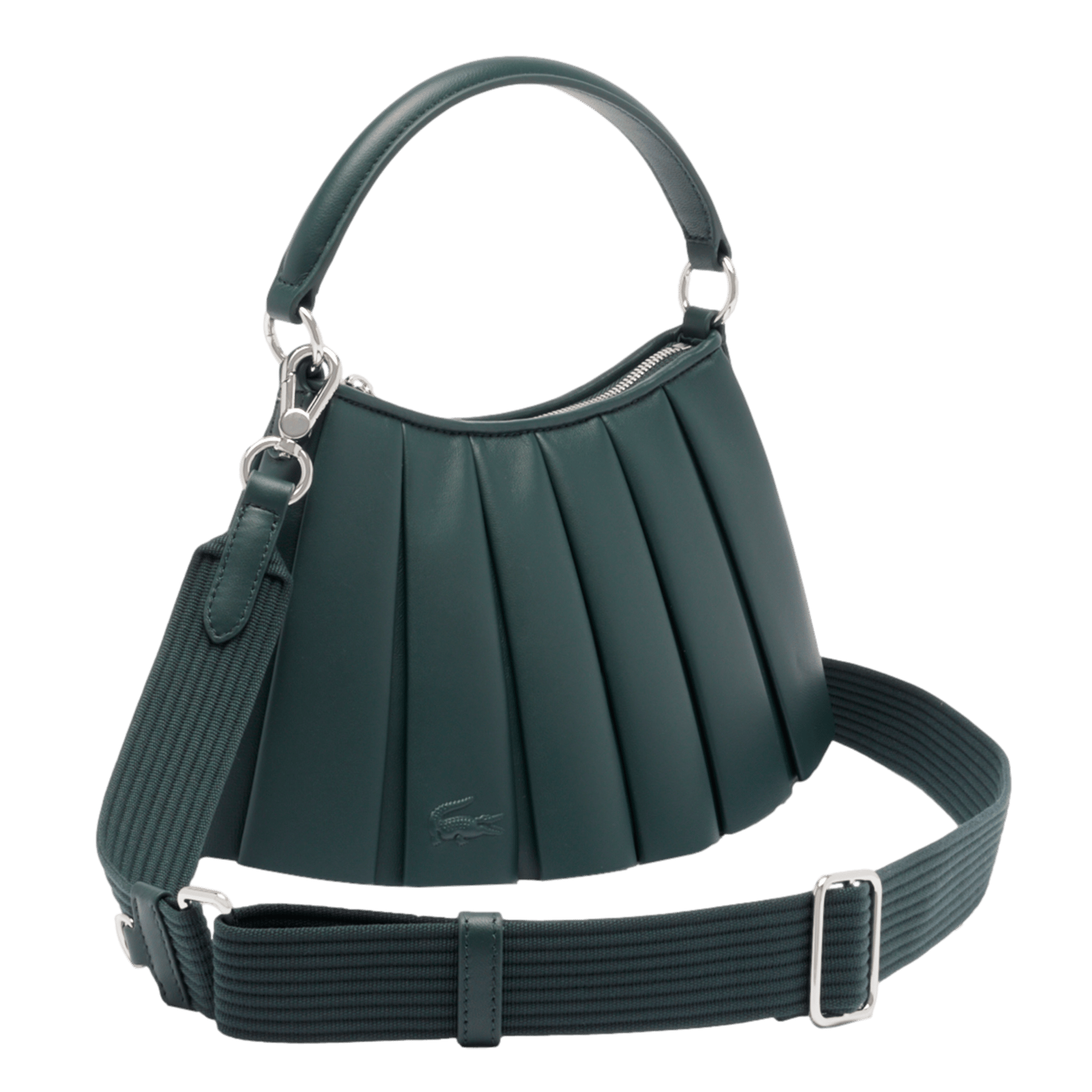 Sac à main petit Lenglen Défilé en cuir LACOSTE Grun