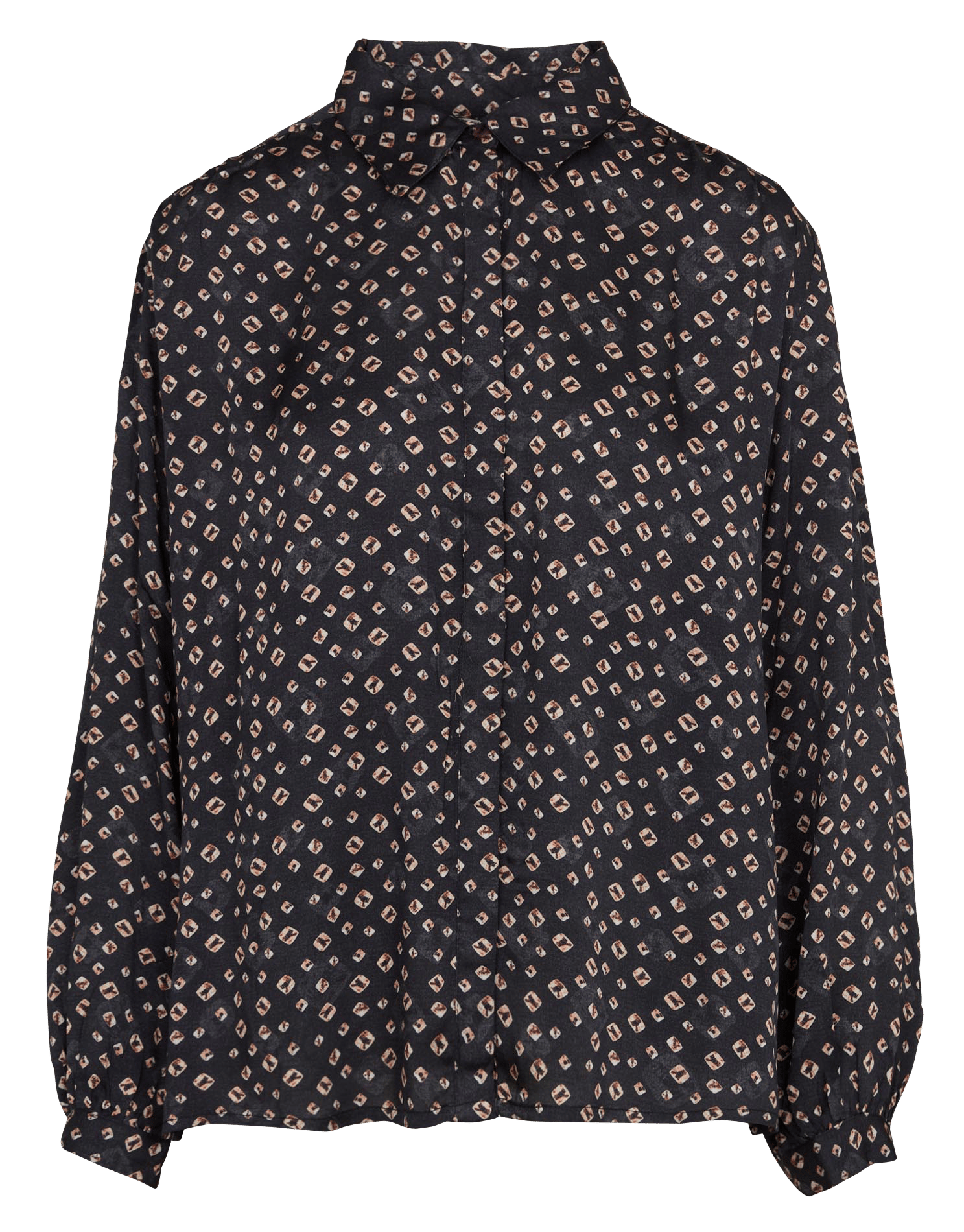 Chemise ample à motif MAISON HOTEL Marron