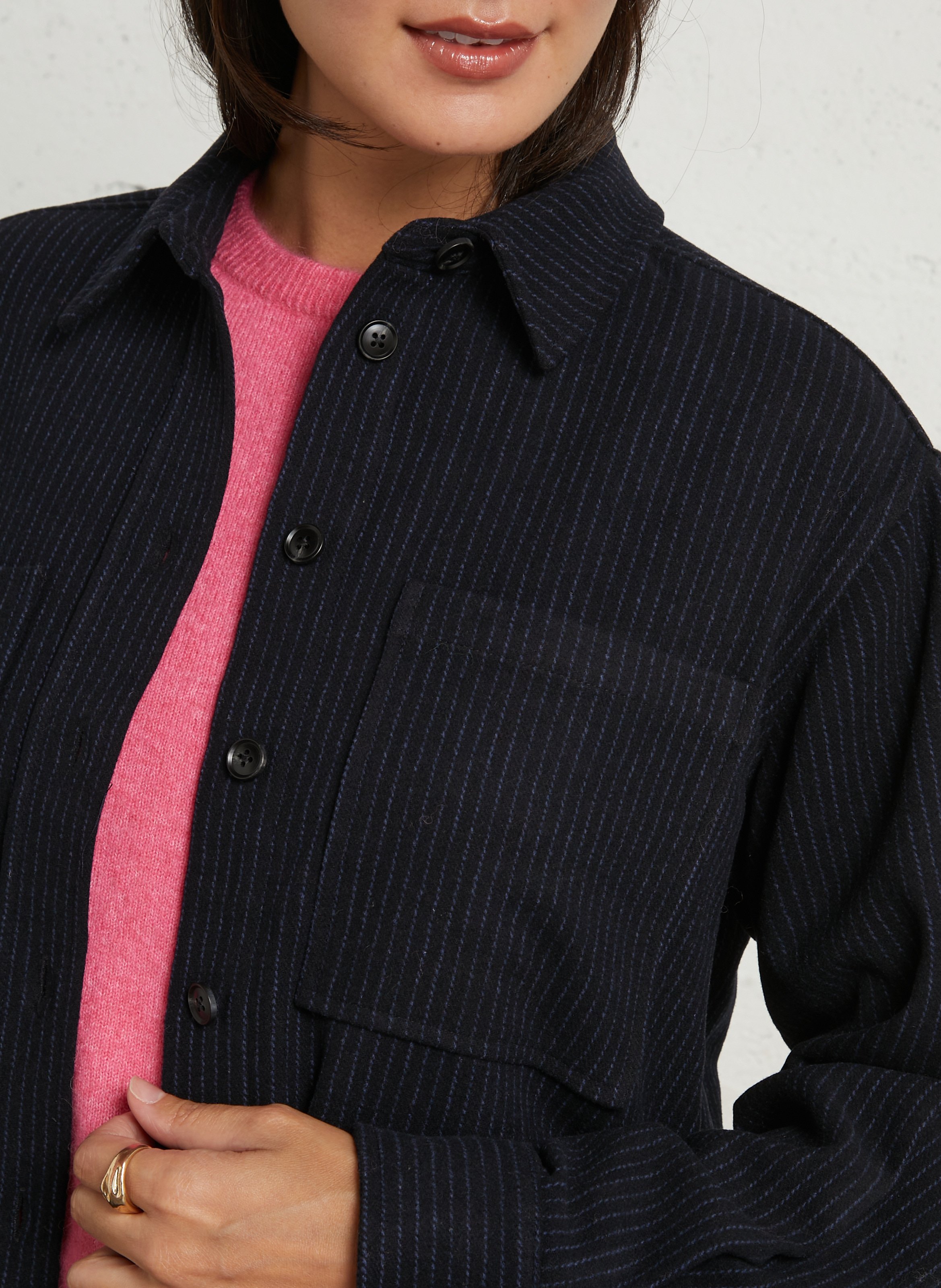Oversize-Bluse mit Streifen LEON & HARPER Blau