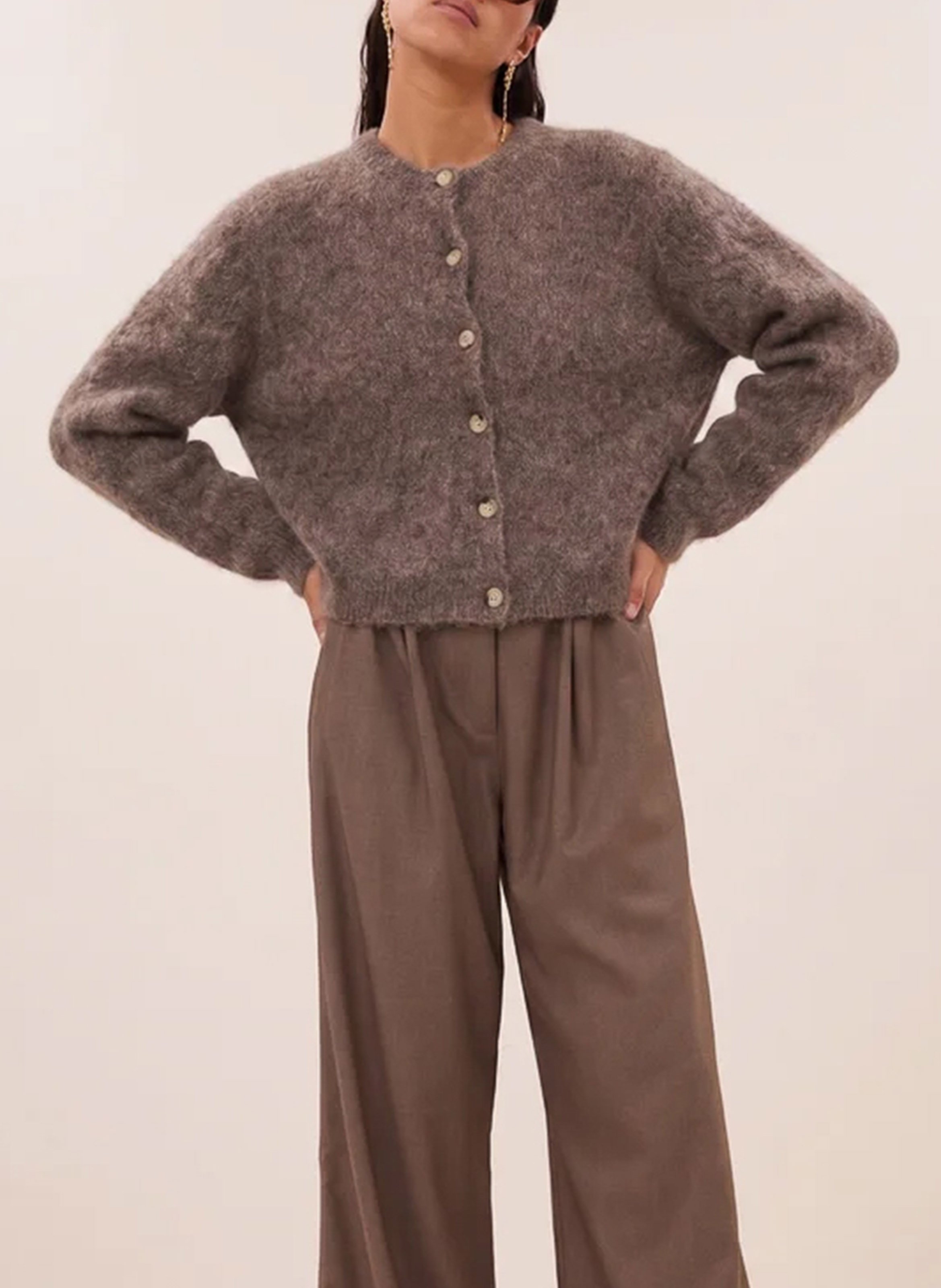 Gilet oversize en laine mélangée BY BAR
