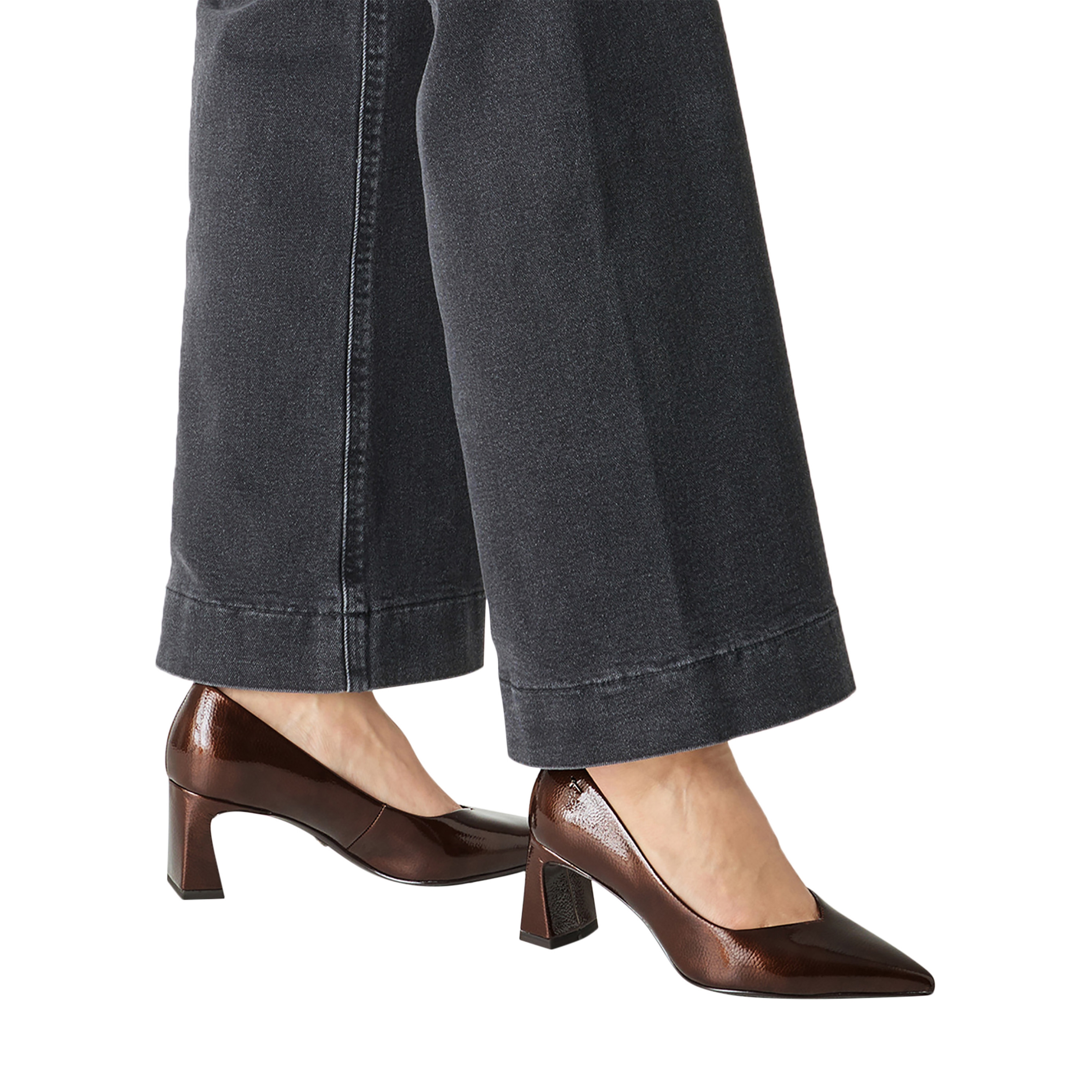 Slip-on heel pumps TAMARIS Brown