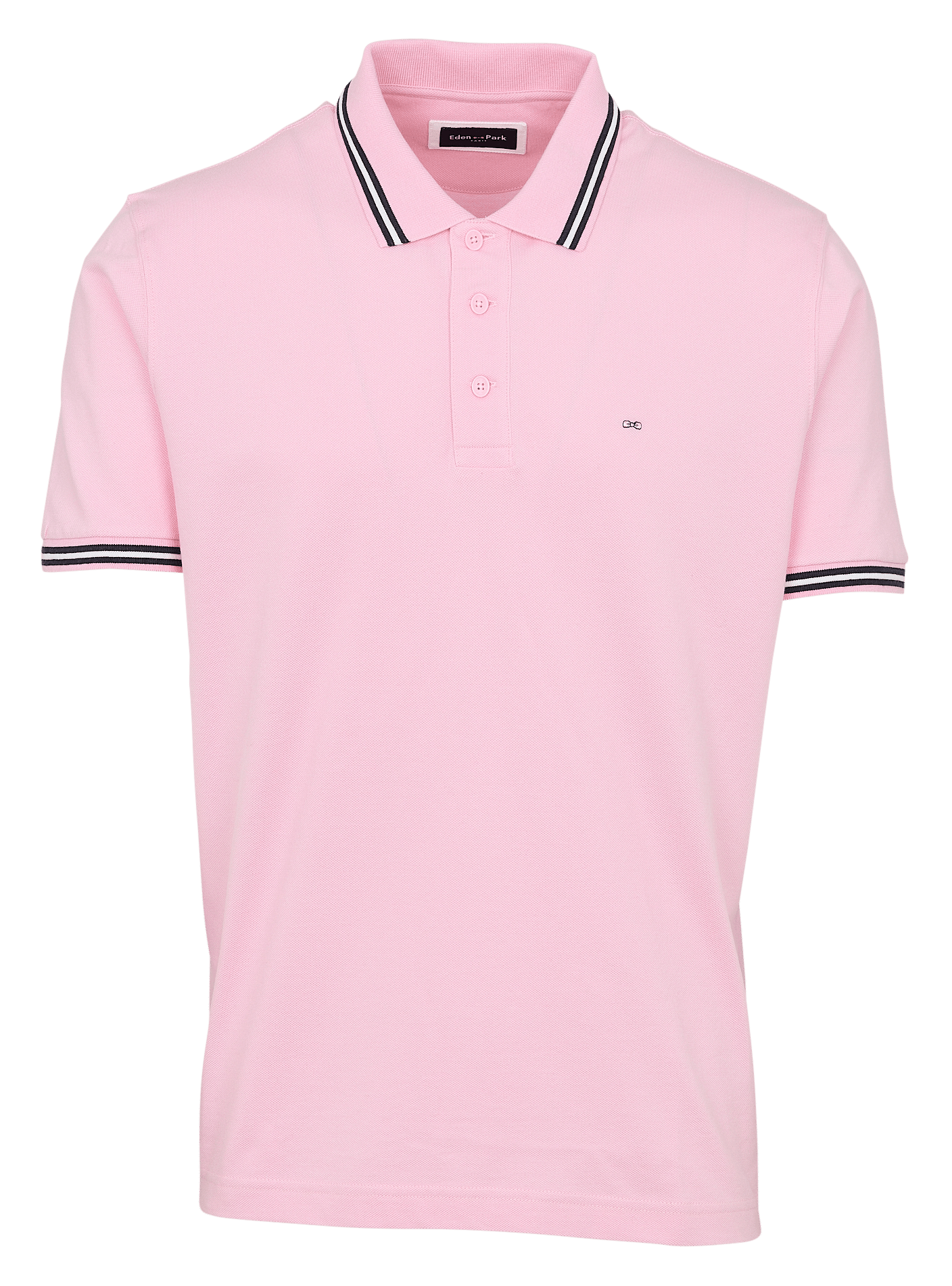 Polo mit kurzen Ärmeln, einfarbig EDEN PARK Rosa