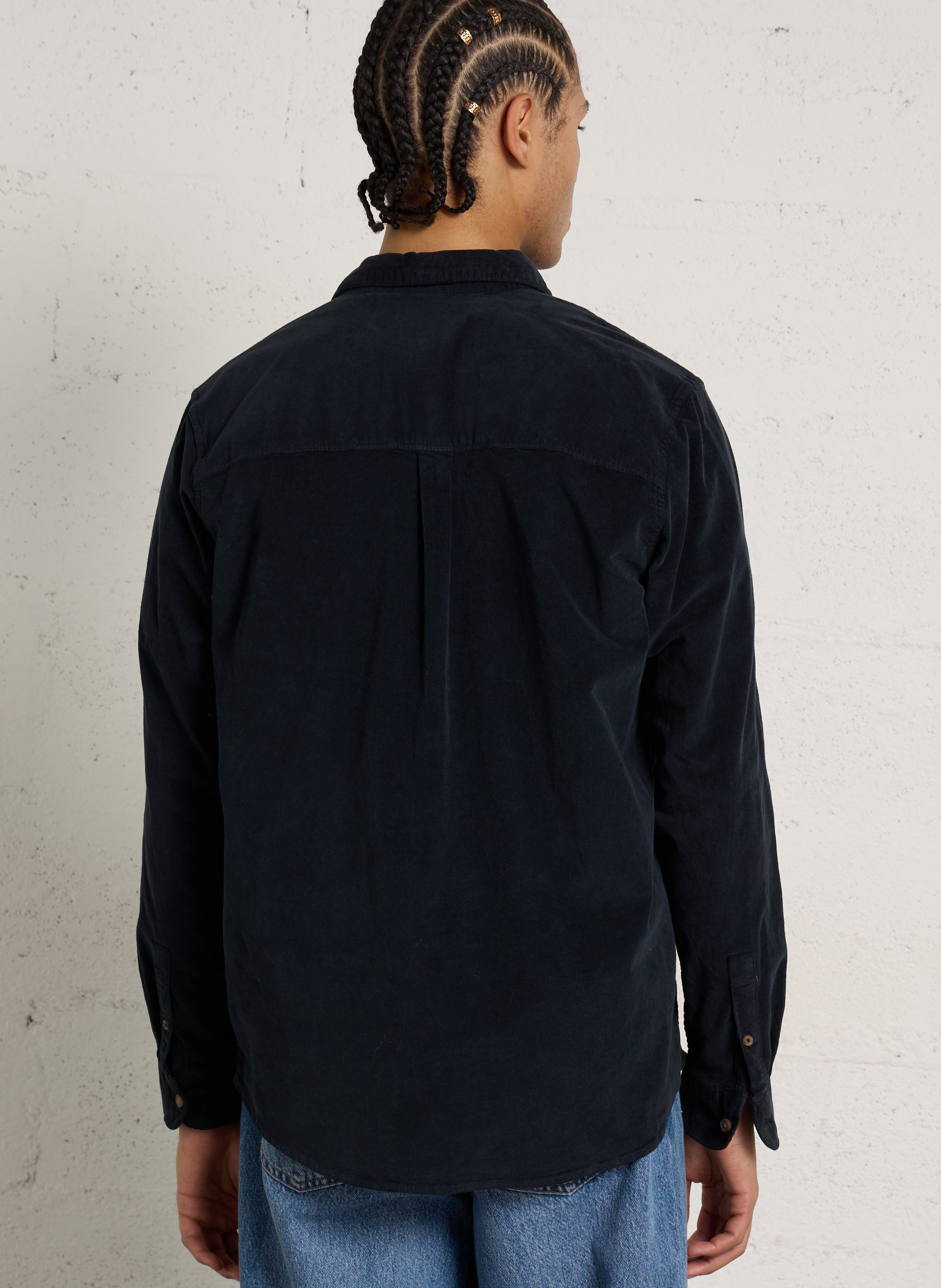Cotton-blend corduroy shirt PEPE JEANS Blue