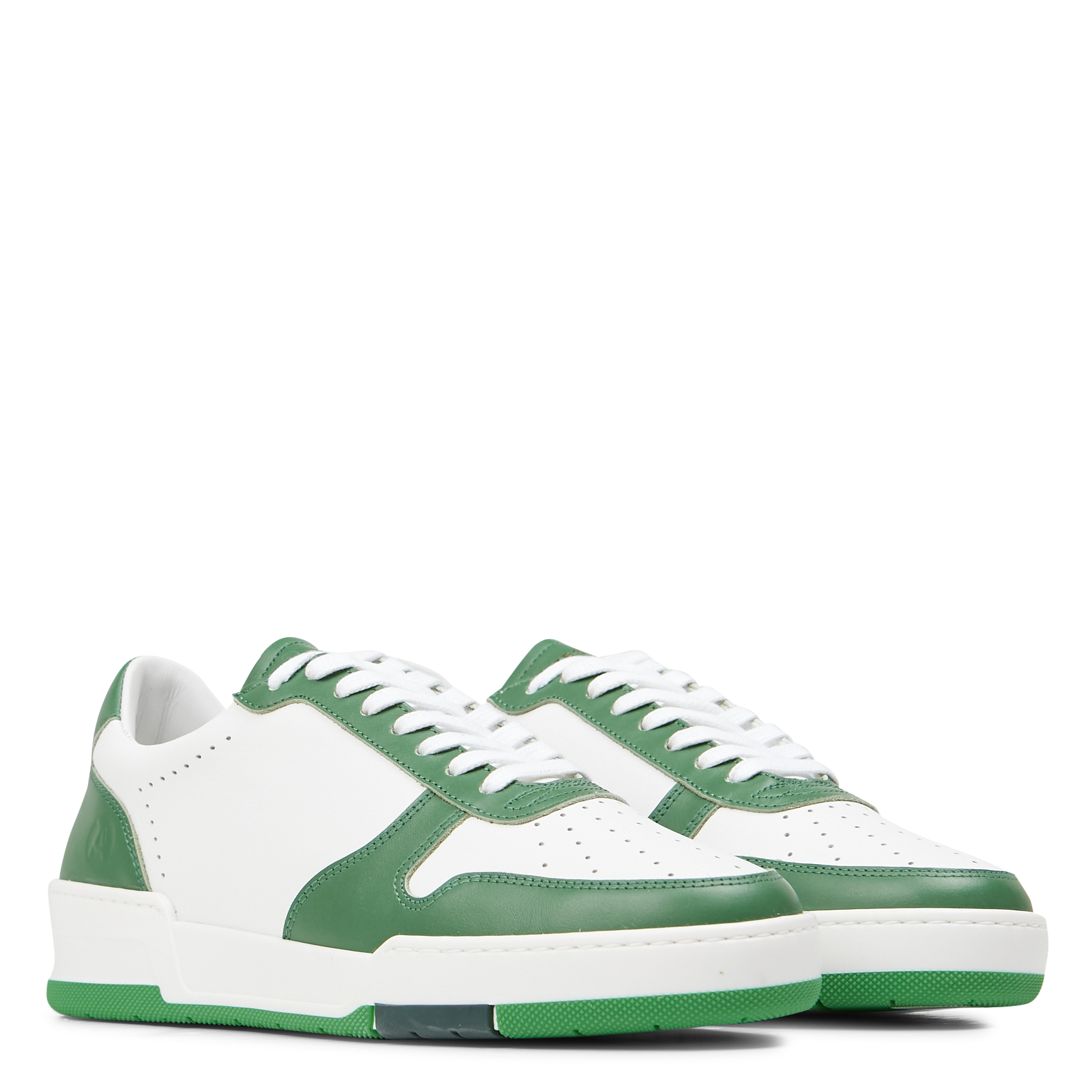 Baskets basses bicolore en cuir  ZESPA Blanc