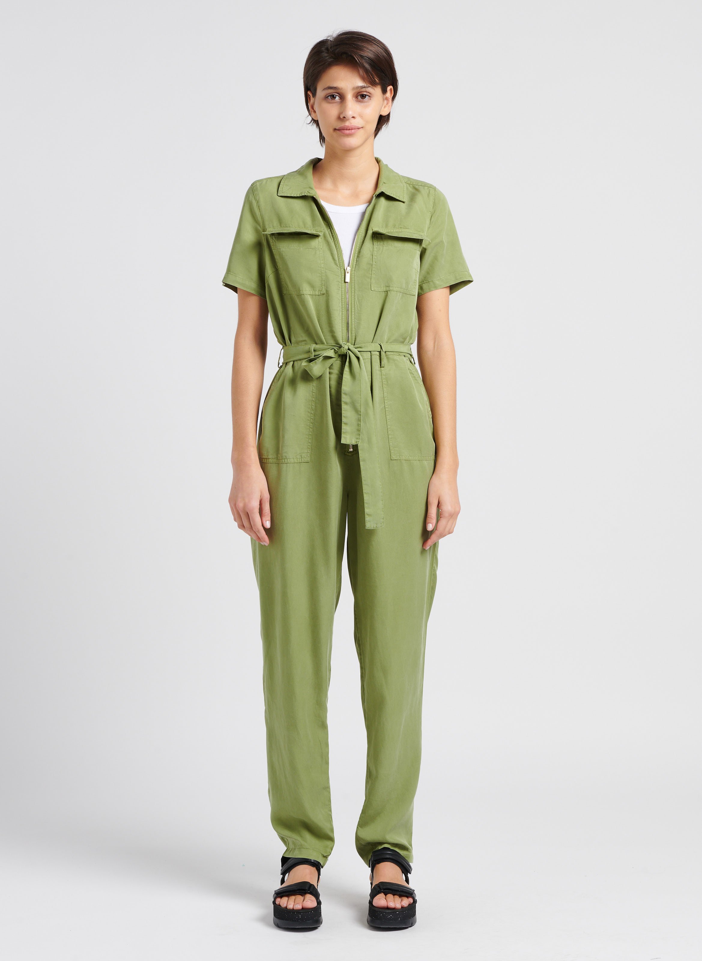 Short-sleeved jumpsuit VILA Green