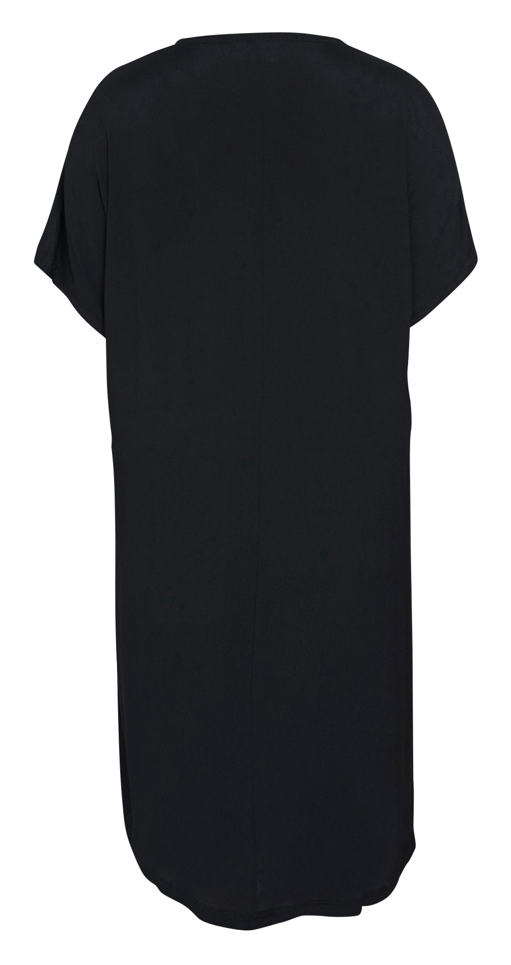 Robe tee-shirt courte col V  EVOKED Noir