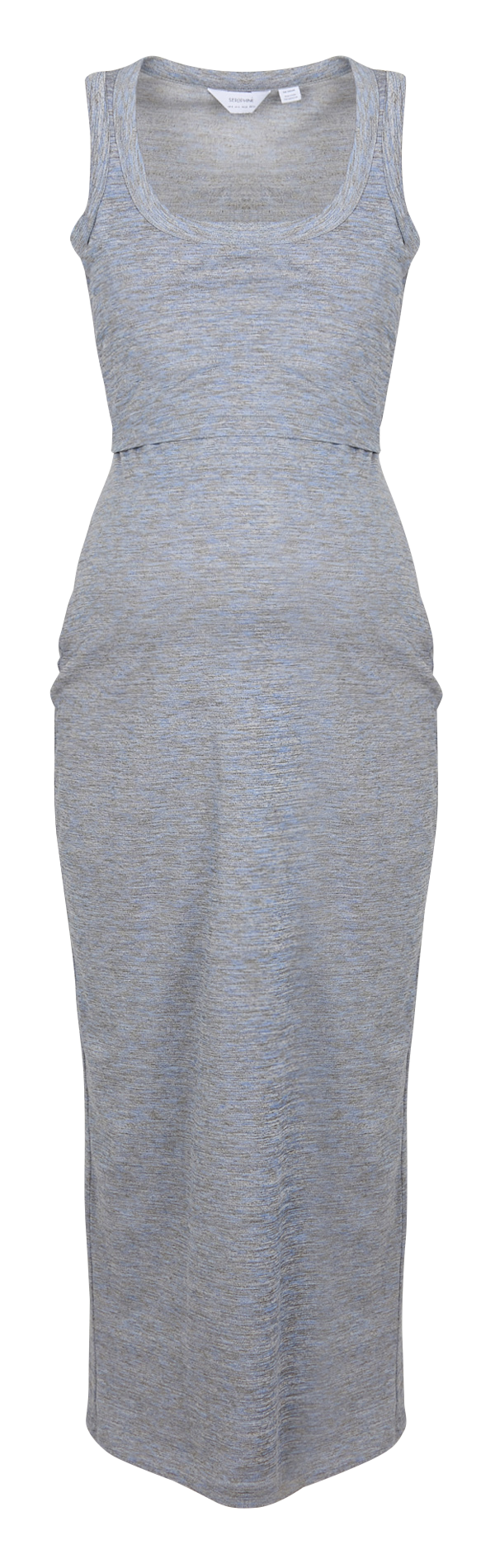 Stretch cotton maternity dress SERAPHINE Grey