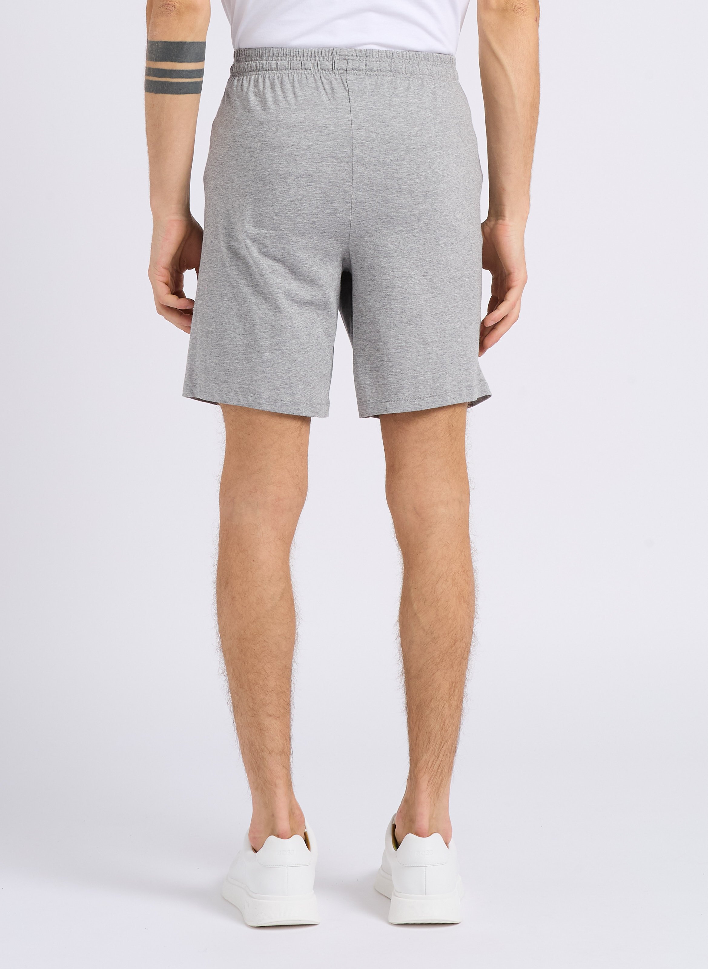 Cotton-blend pajama shorts BOSS Silver