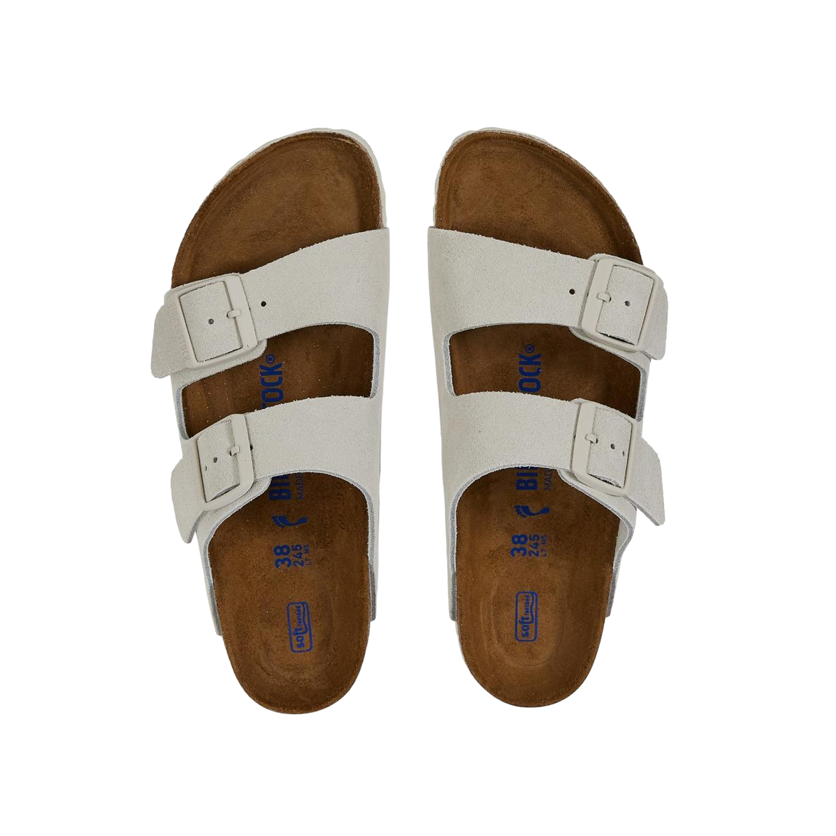 Faux leather sandals BIRKENSTOCK White