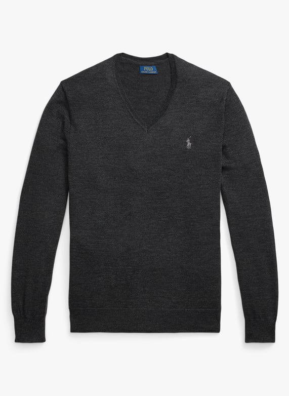 Mouwloze, wollen trui Dark granite hthr Polo ralph lauren Heren