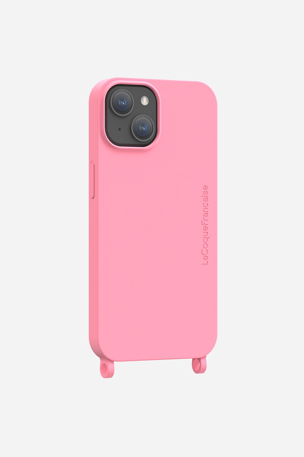 Soft touch phone case with rings for iPhone 14 LA COQUE FRANCAISE Pink