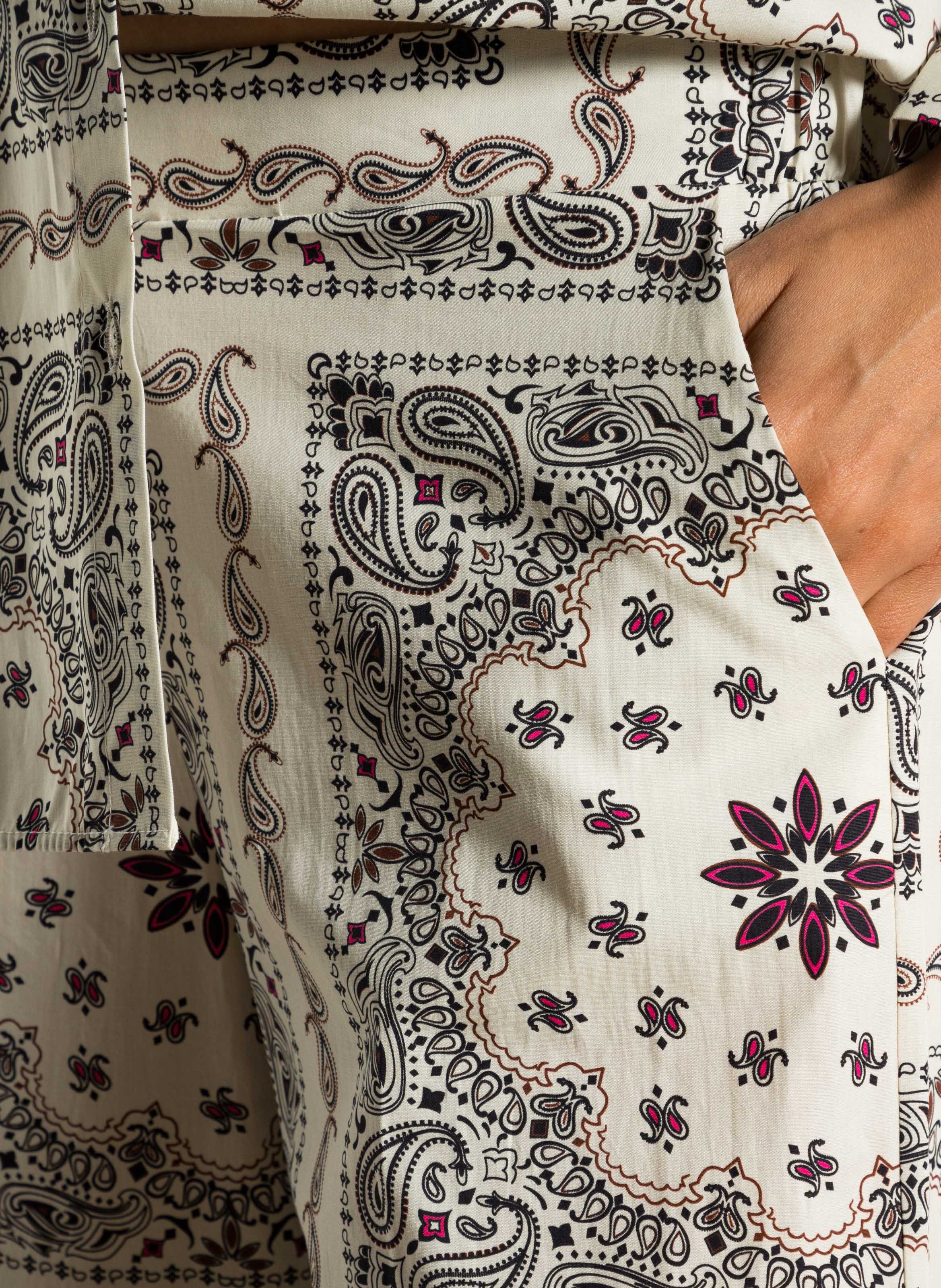 Baroque printed straight pants IMPERIAL Beige