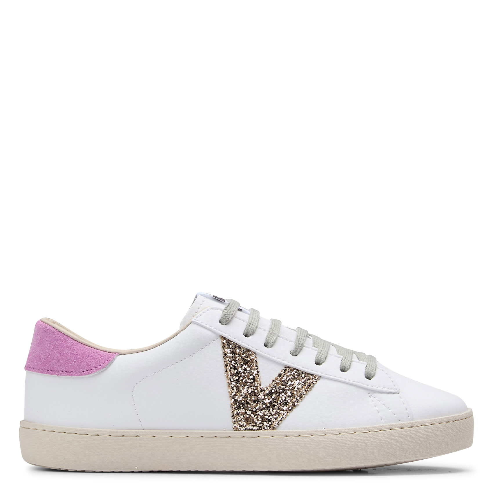 Baskets basses en cuir VICTORIA Rose