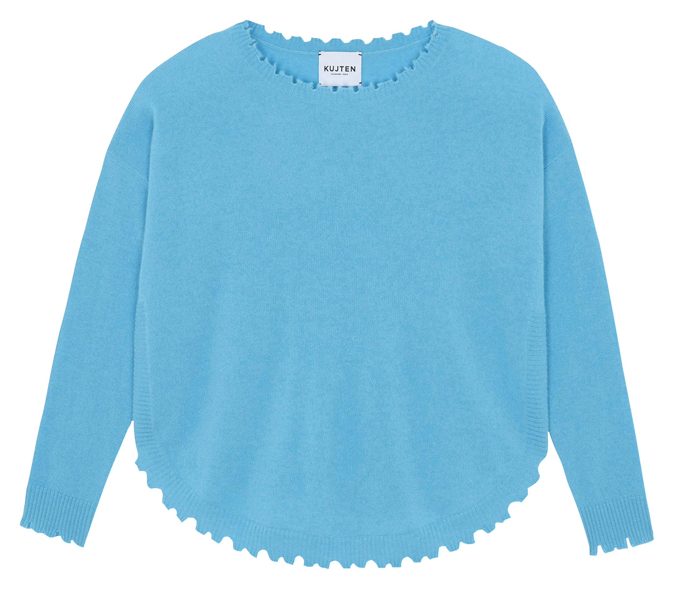 Pull oversize en cachemire maillé KUJTEN Bleu