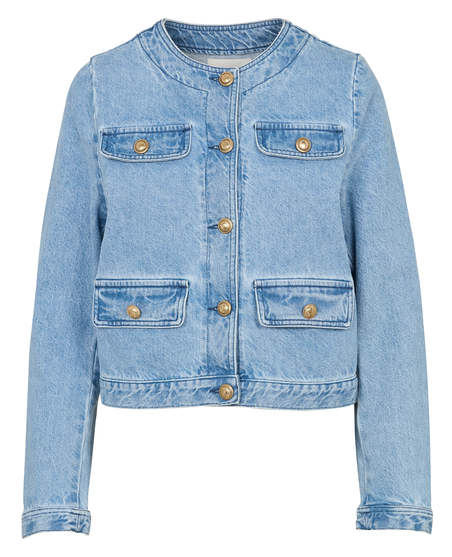 Gerade geschnittene Jeansjacke aus Baumwolle IKKS Blau