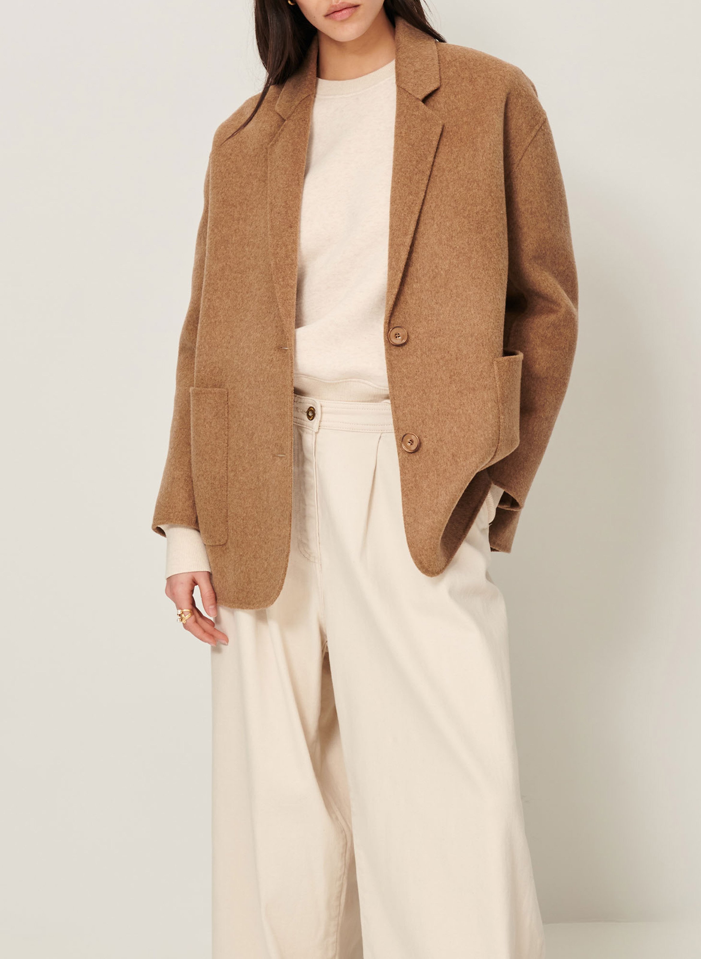 Wool-blend blazer SESSUN Beige