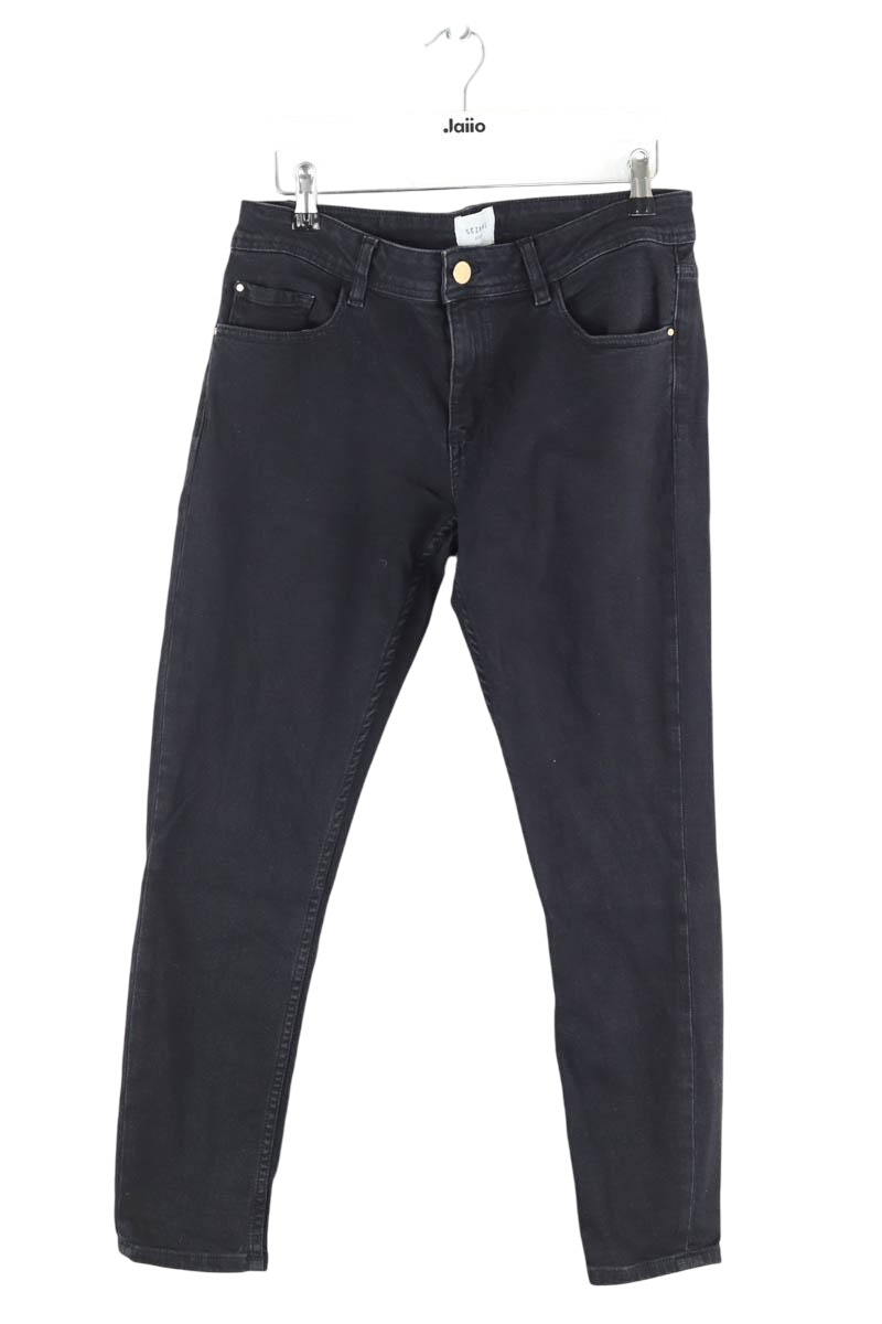 Cotton skinny jeans SEZANE - Seconde main Black