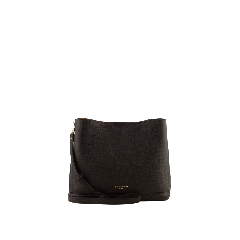 Satchel - cowhide leather POURCHET Brown