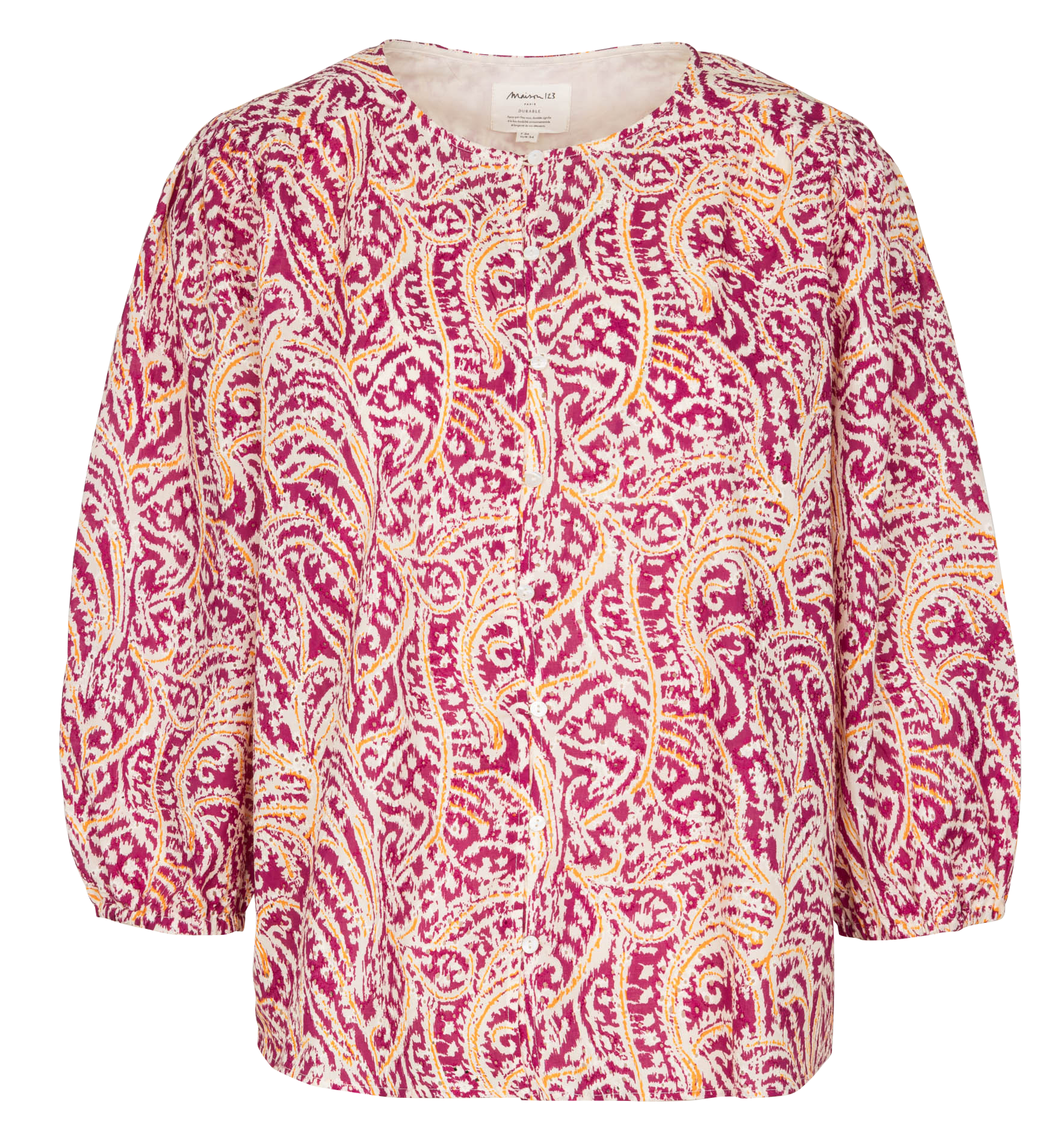 Loose-fit cotton top MAISON 123 Purple