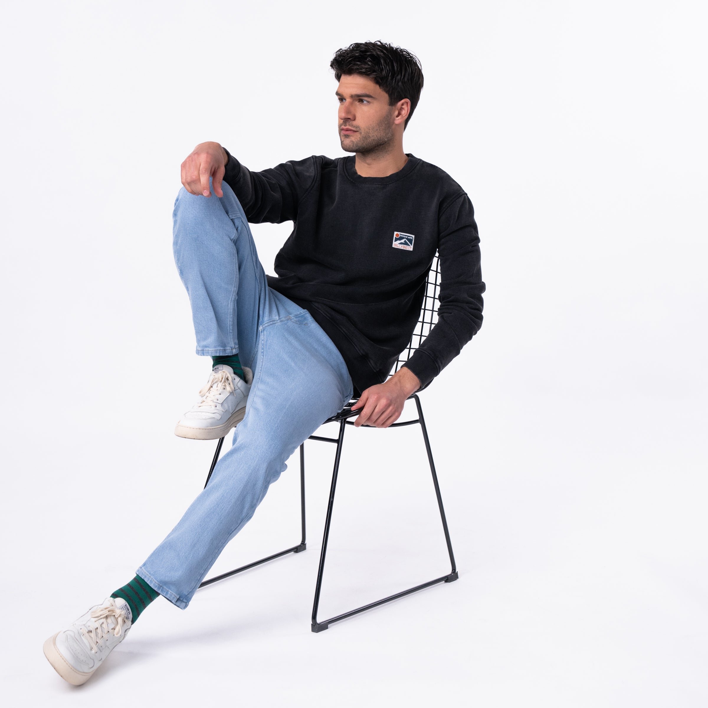 Organic cotton winter sweatshirt BILLYBELT Grey