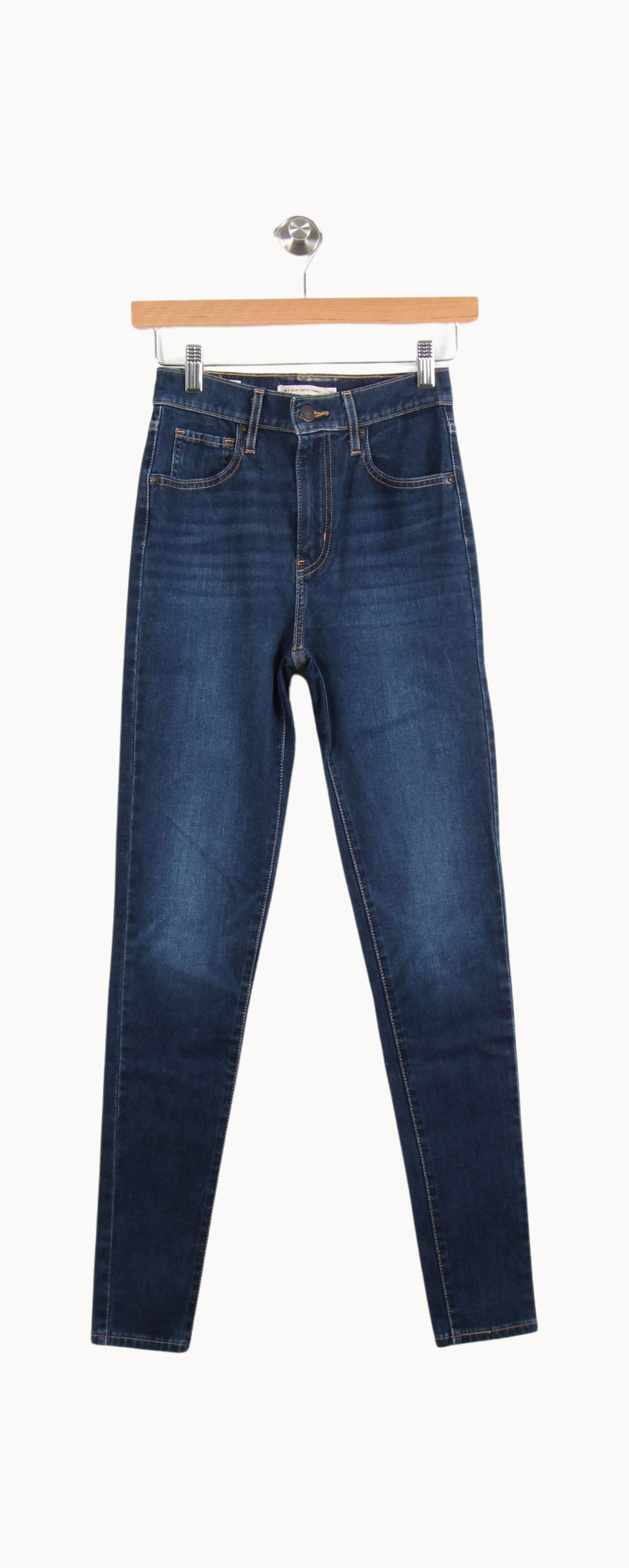 Cropped slim jeans with studs LEVI'S - Seconde main Blue
