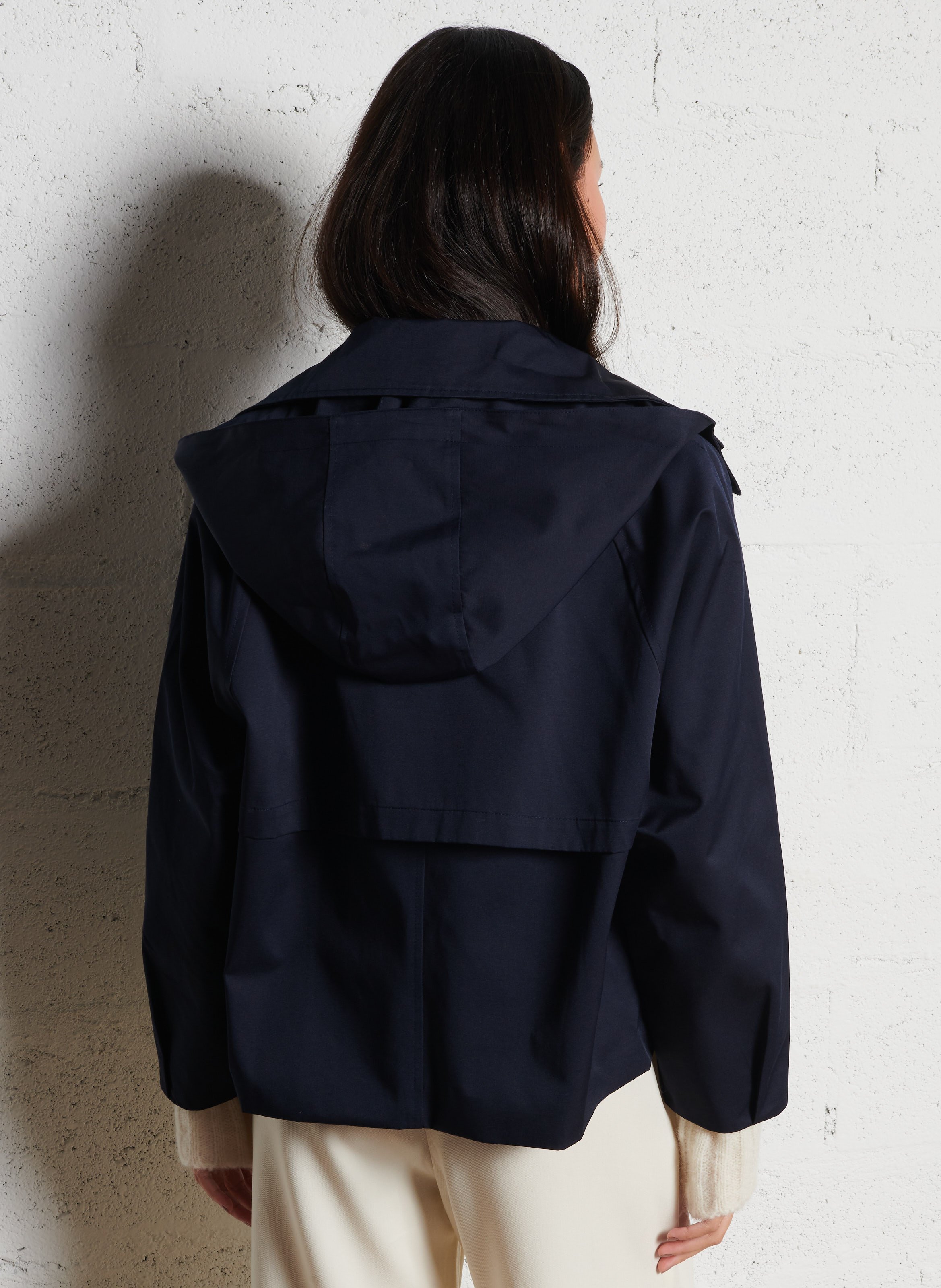 Parka courte trapèze unie LA PETITE ETOILE Bleu