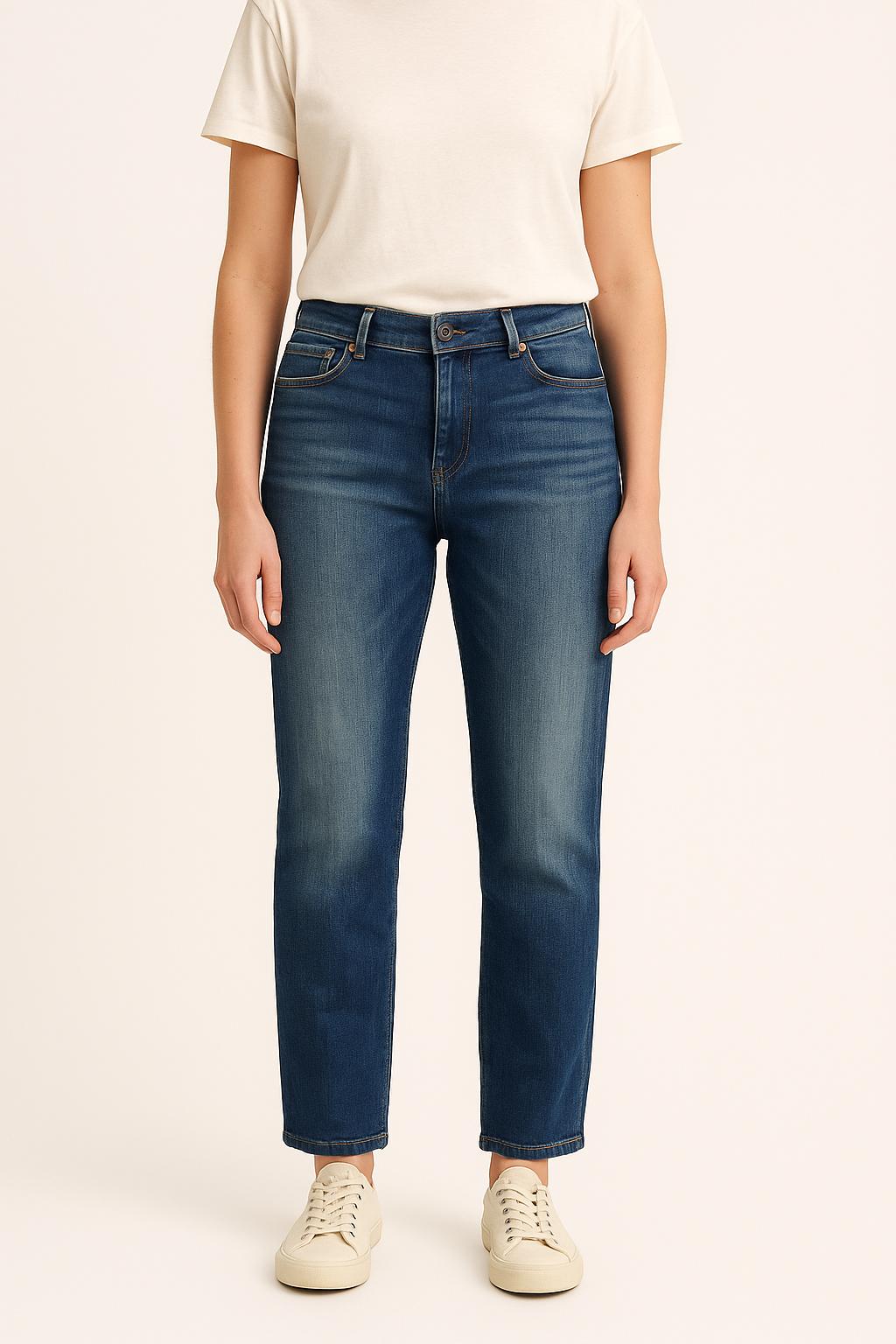 Cropped slim jeans with studs CLOSED - Seconde Main Blue
