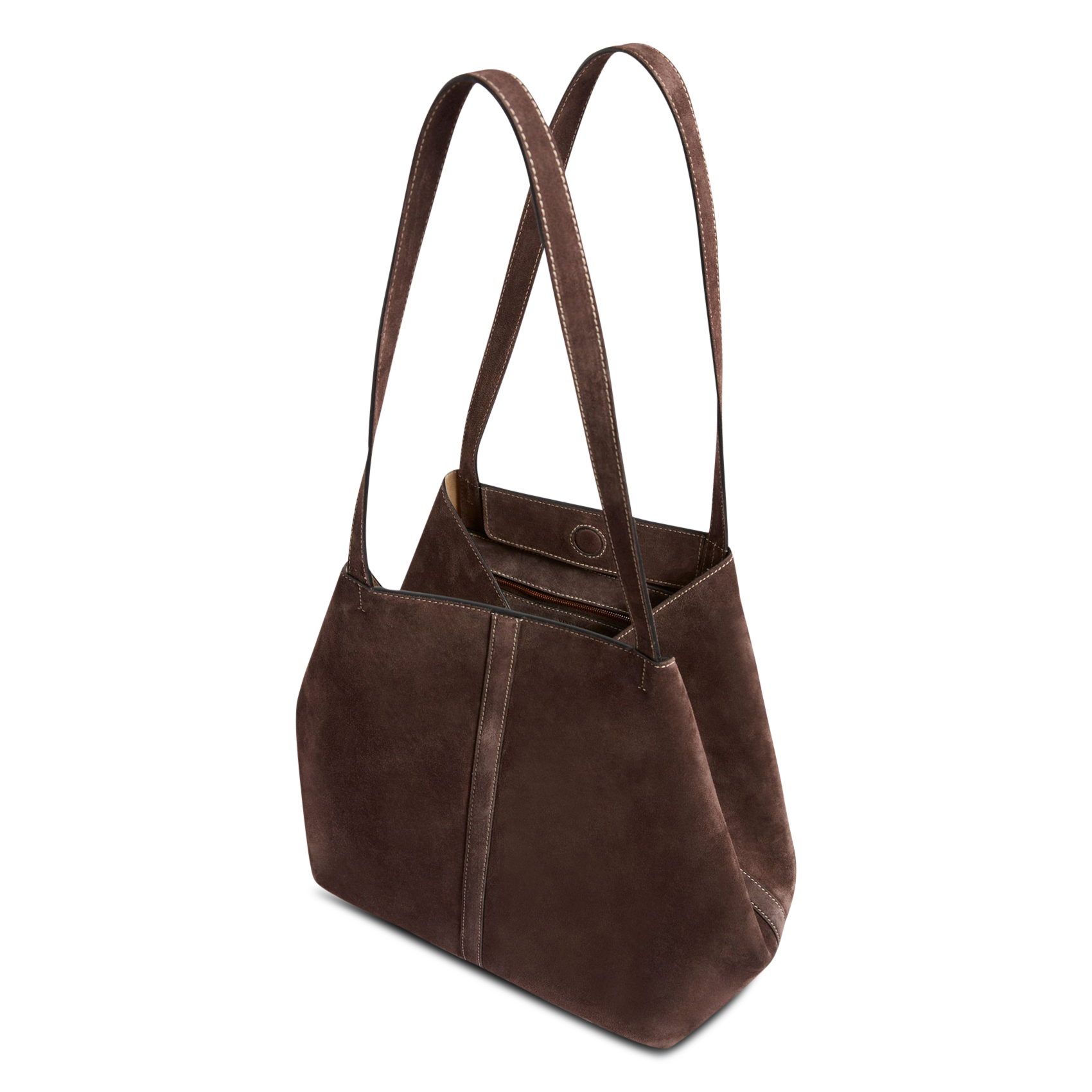 Suede tote bag VANESSA BRUNO Grey