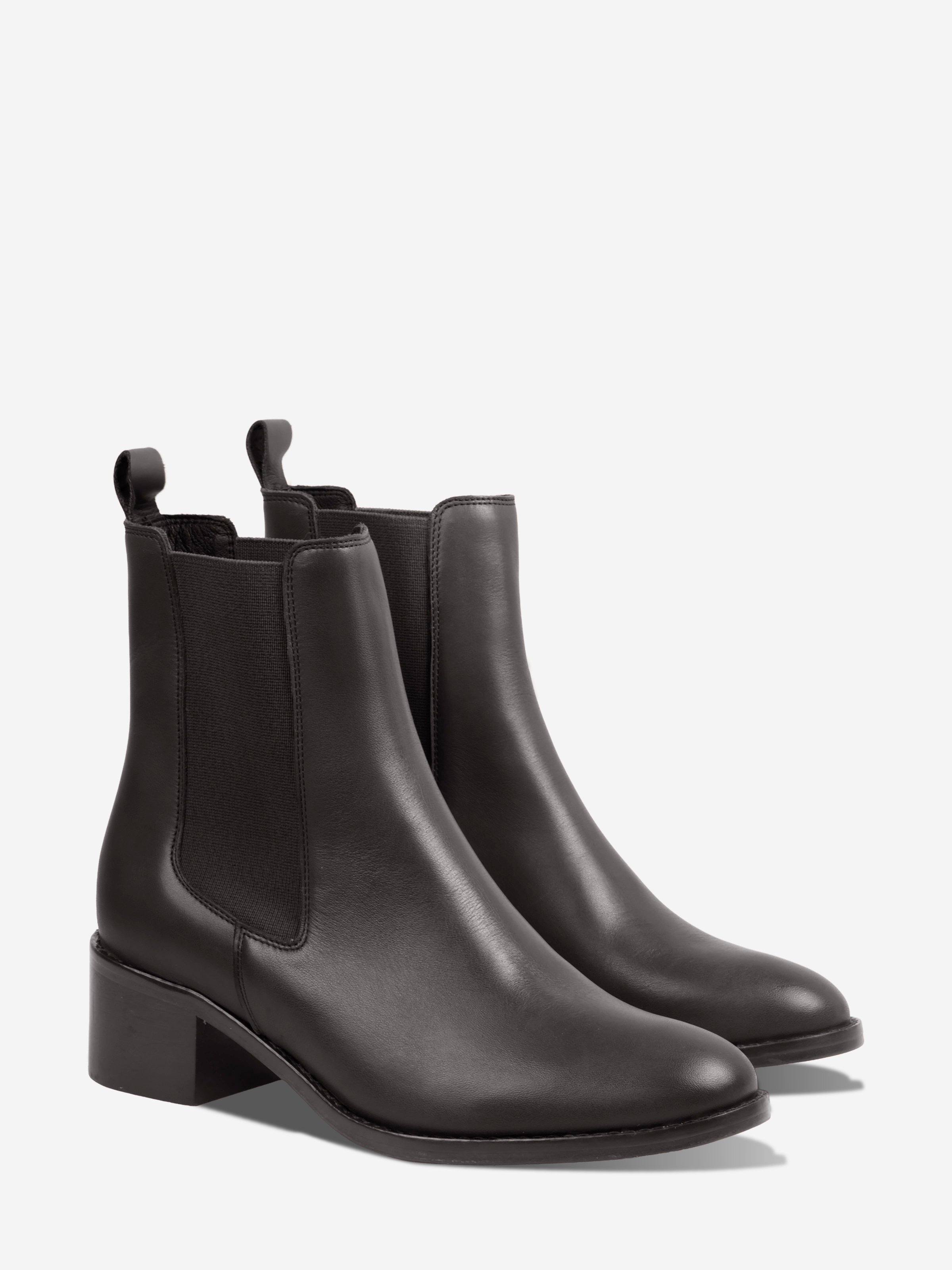 Juliette Leather Chelsea Boots JULES & JENN Black