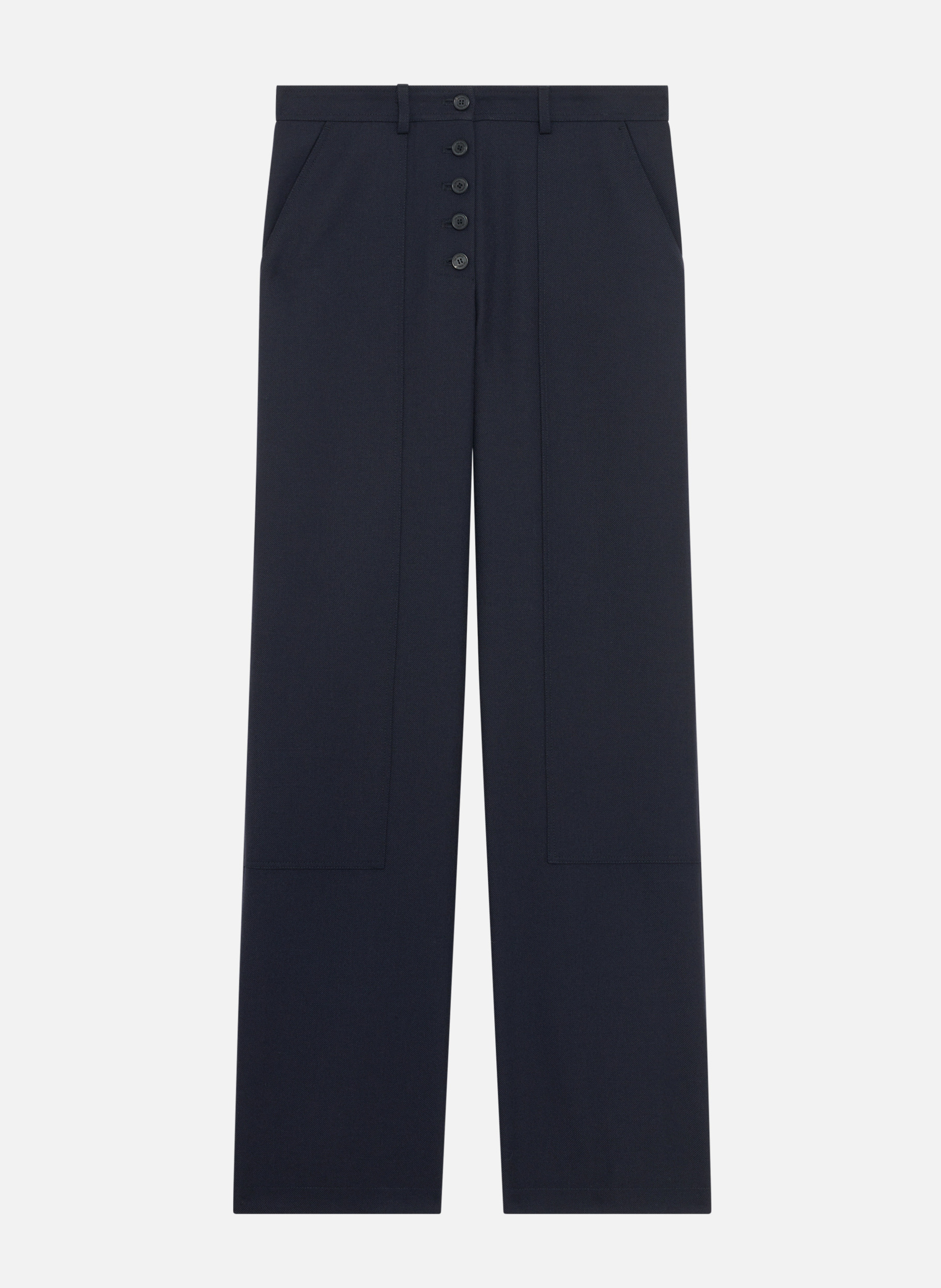Straight-leg trousers with buttons THE KOOPLES Blue