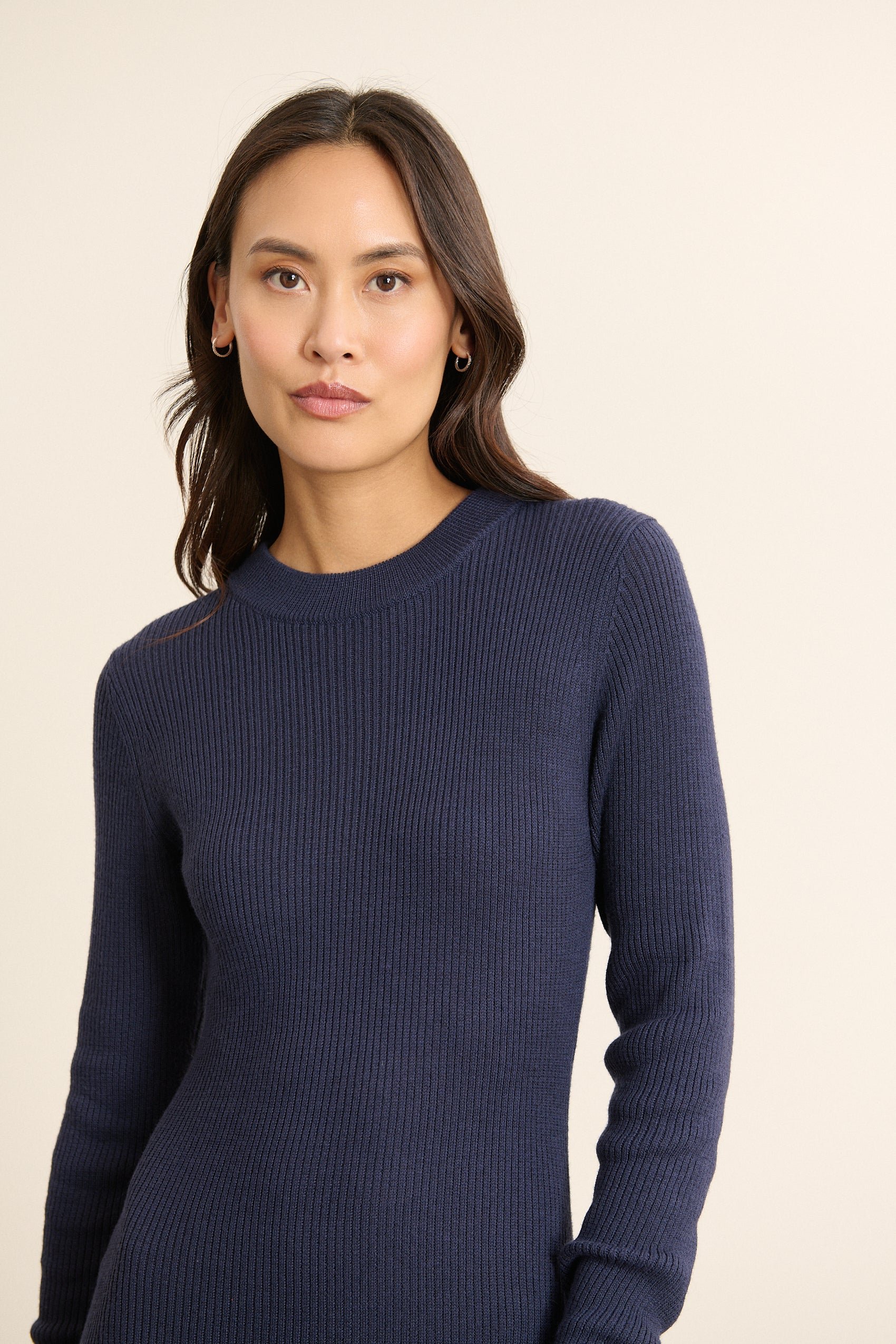 Long knit dress Blue