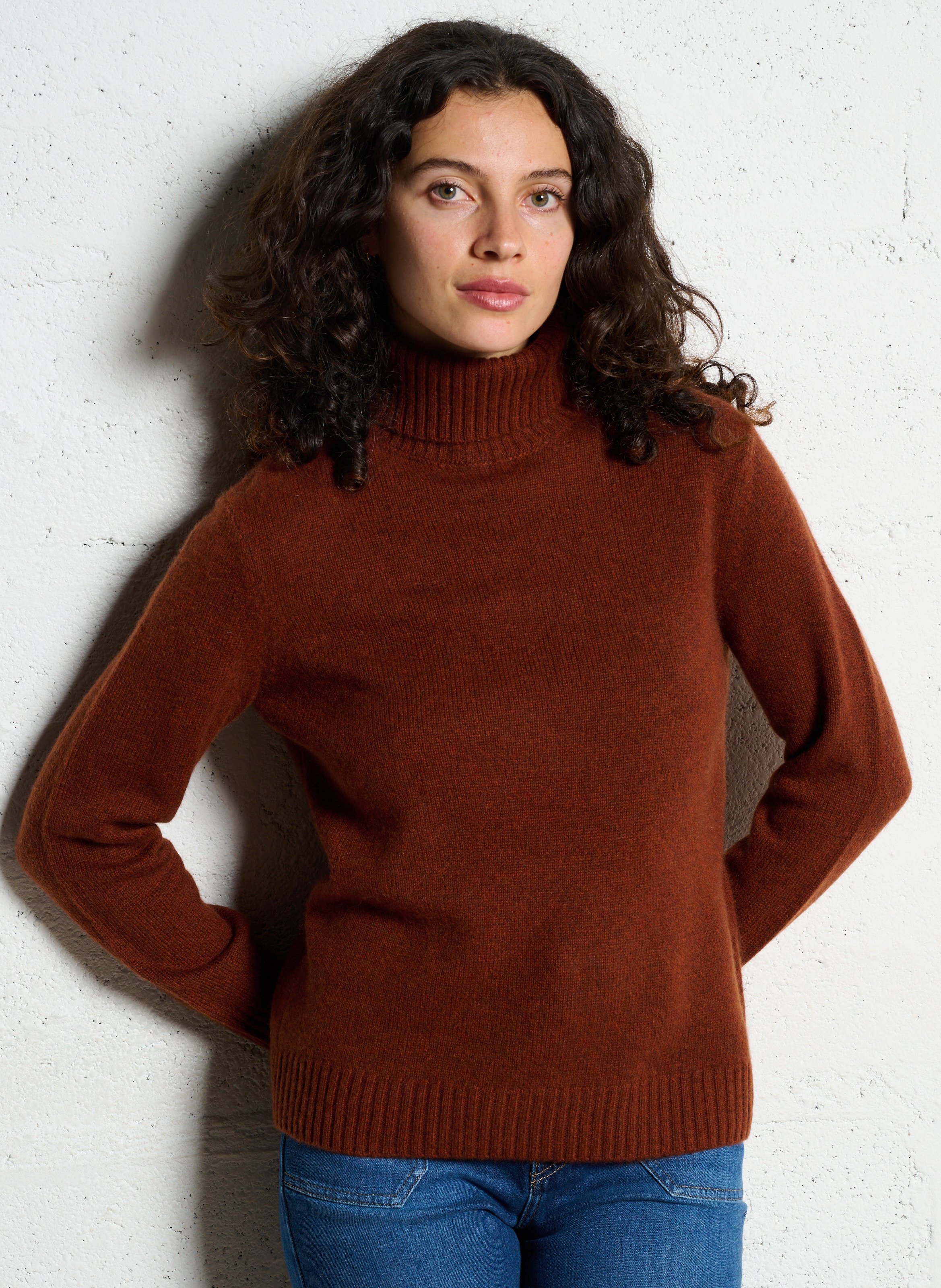Straight cashmere turtleneck sweater MAISON 123