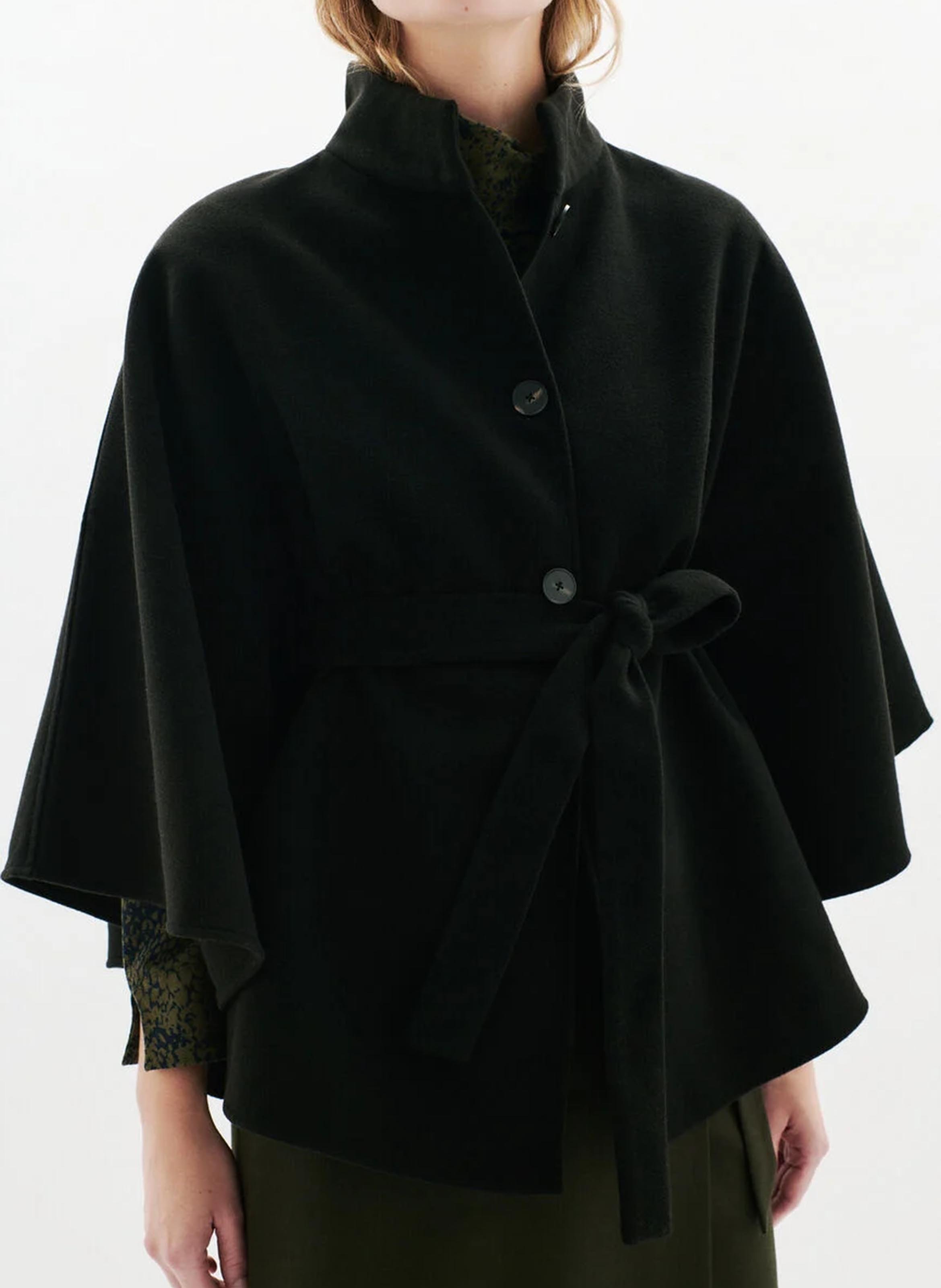 Ruime coltrui poncho CAROLL Zwart