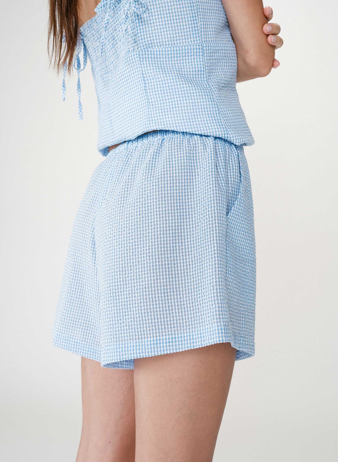 Short à carreaux GRACE ET MILA Bleu