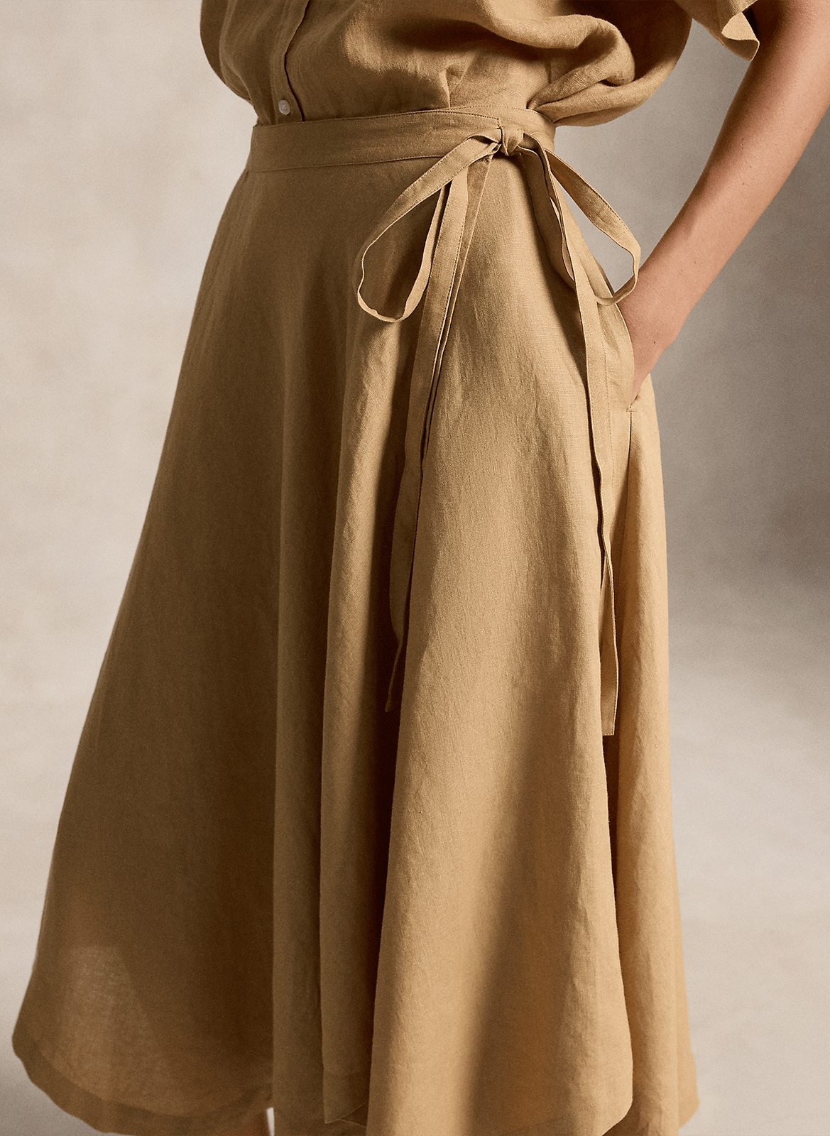 Langer Leinenrock POLO RALPH LAUREN Beige