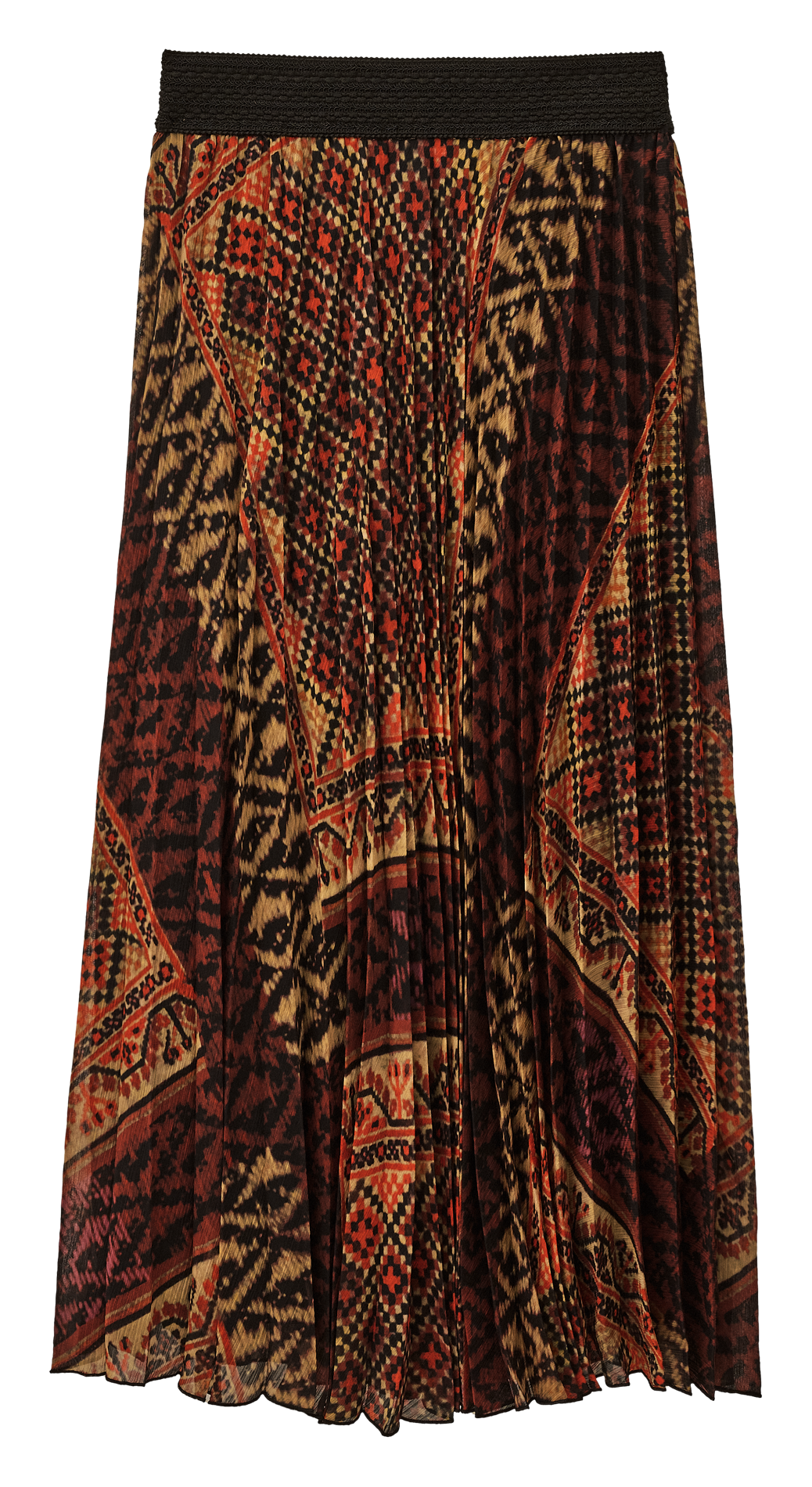 Jupe longue plissée BA&SH Rouge