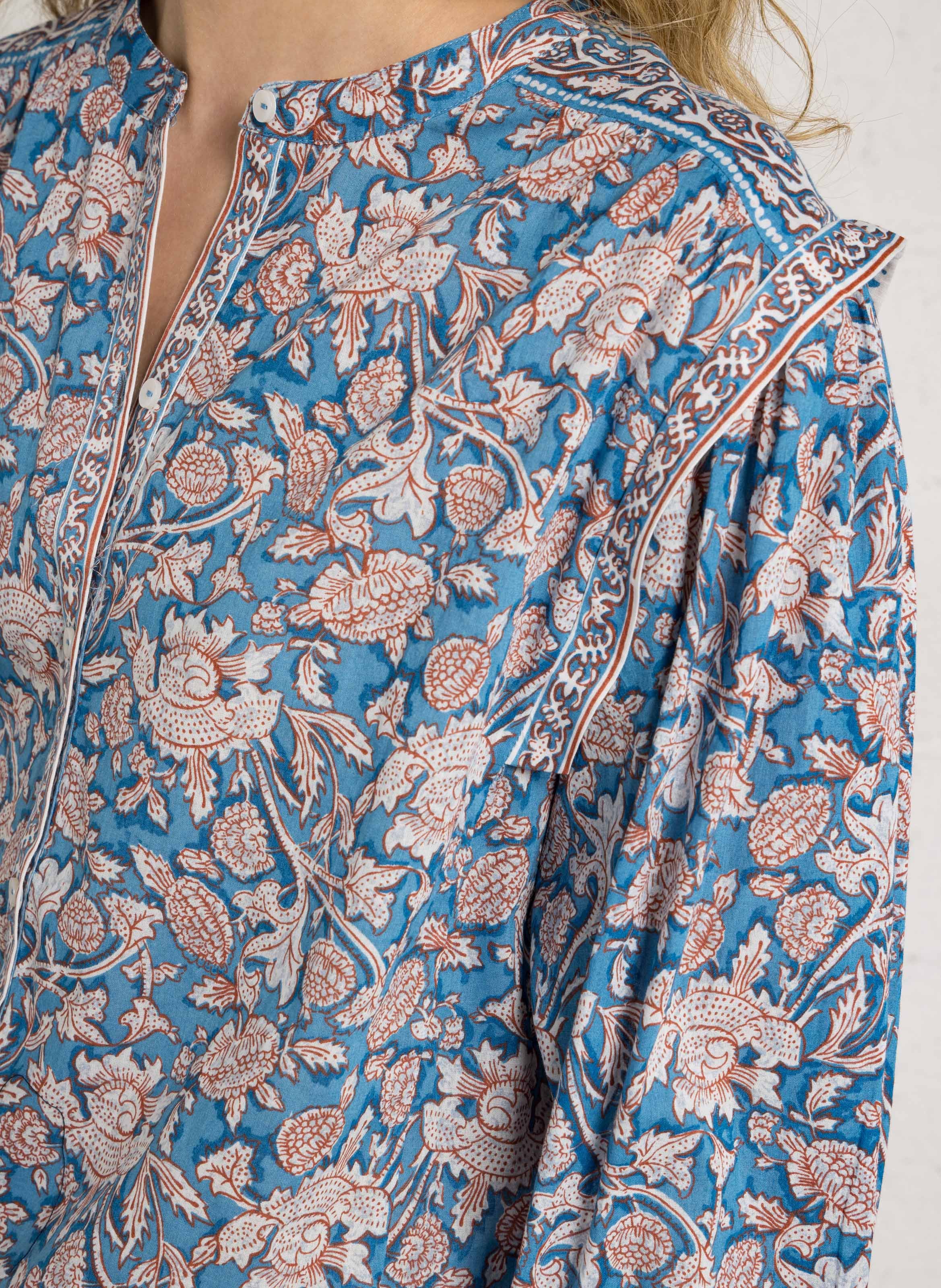 Chemisier ample imprimé col rond LOUISE MISHA Multicolore