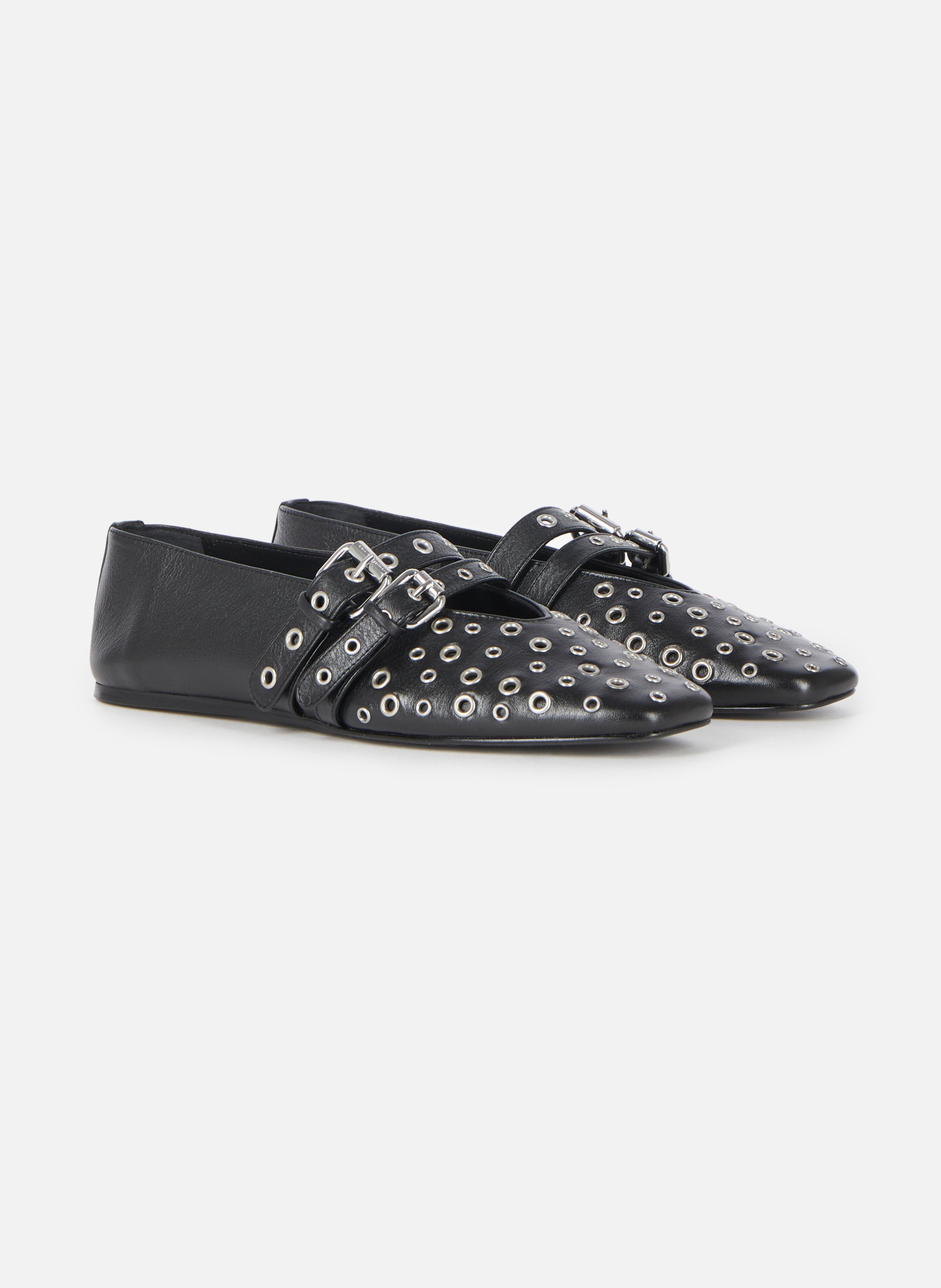 Ballet flat with leather studs THE KOOPLES Black