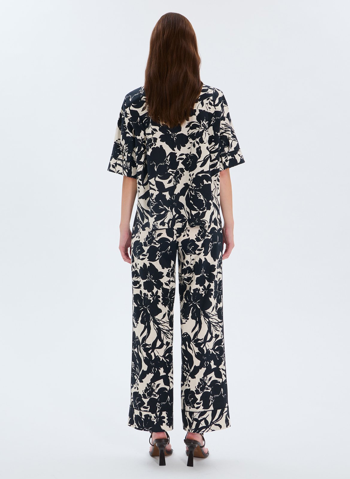 Pantalon large en lin mélangé ZAPA Blanc