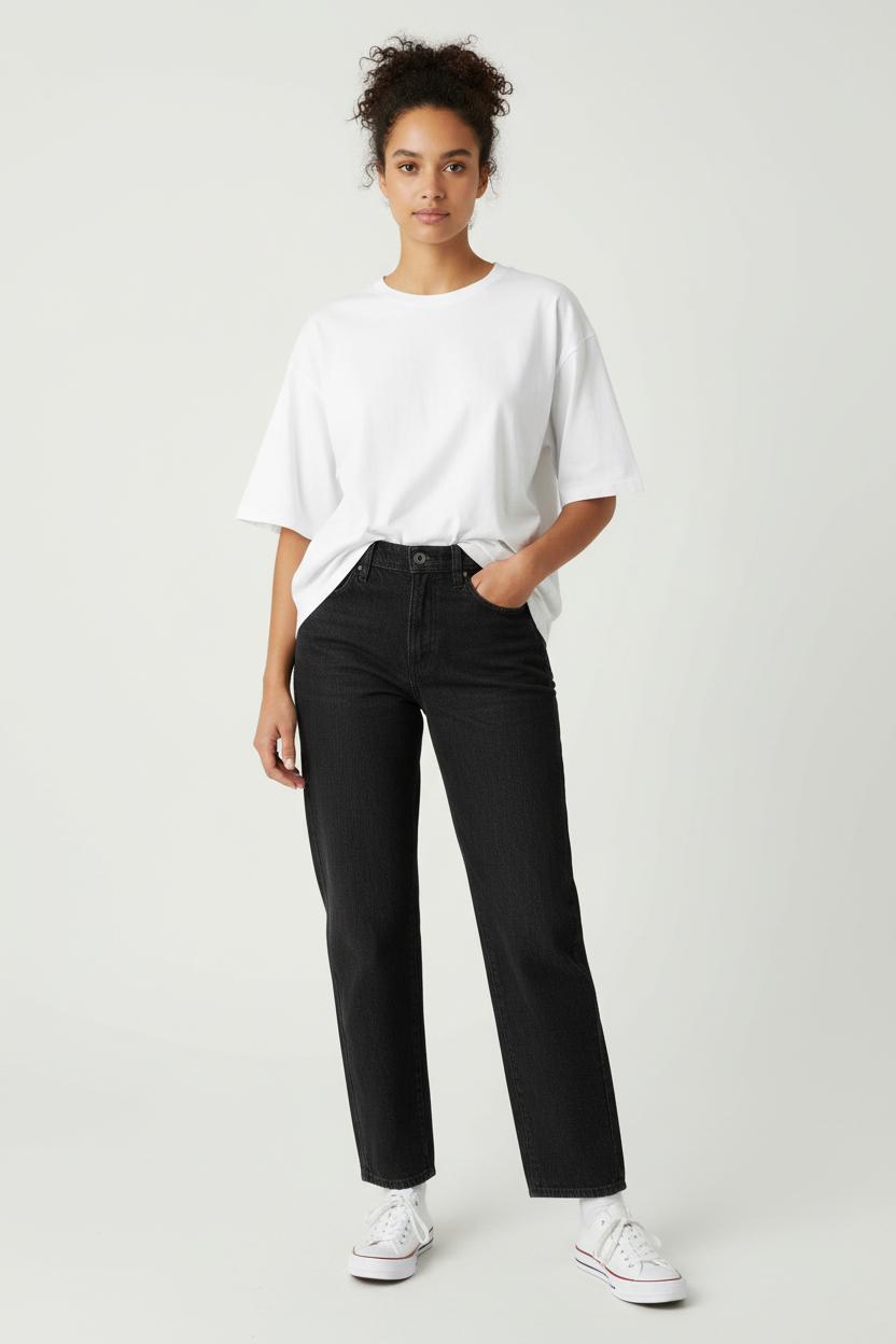 Cropped slim jeans with studs COMPTOIR DES COTONNIERS - Seconde main Black