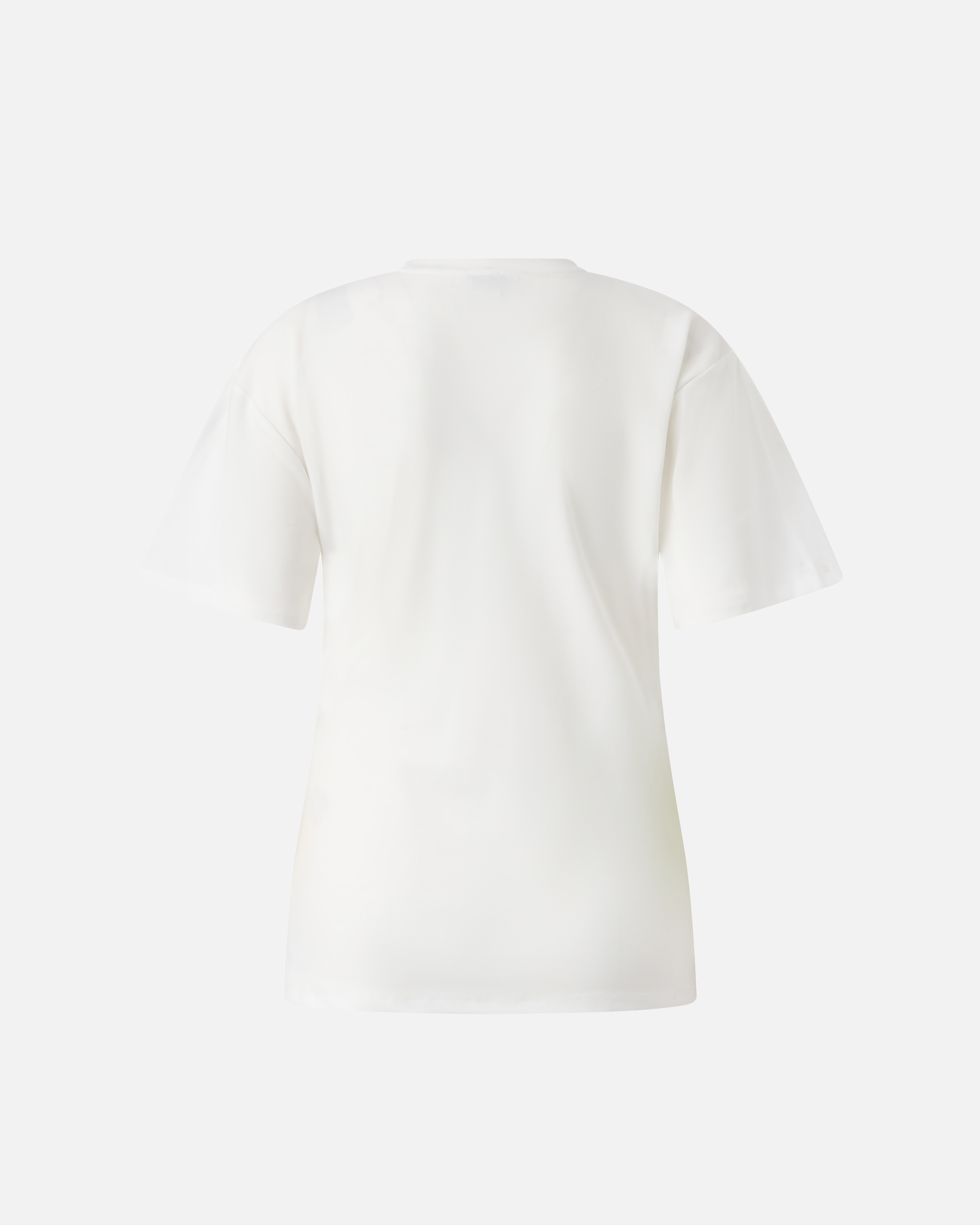 T-shirt avec drapé et détail doré PINKO Blanc