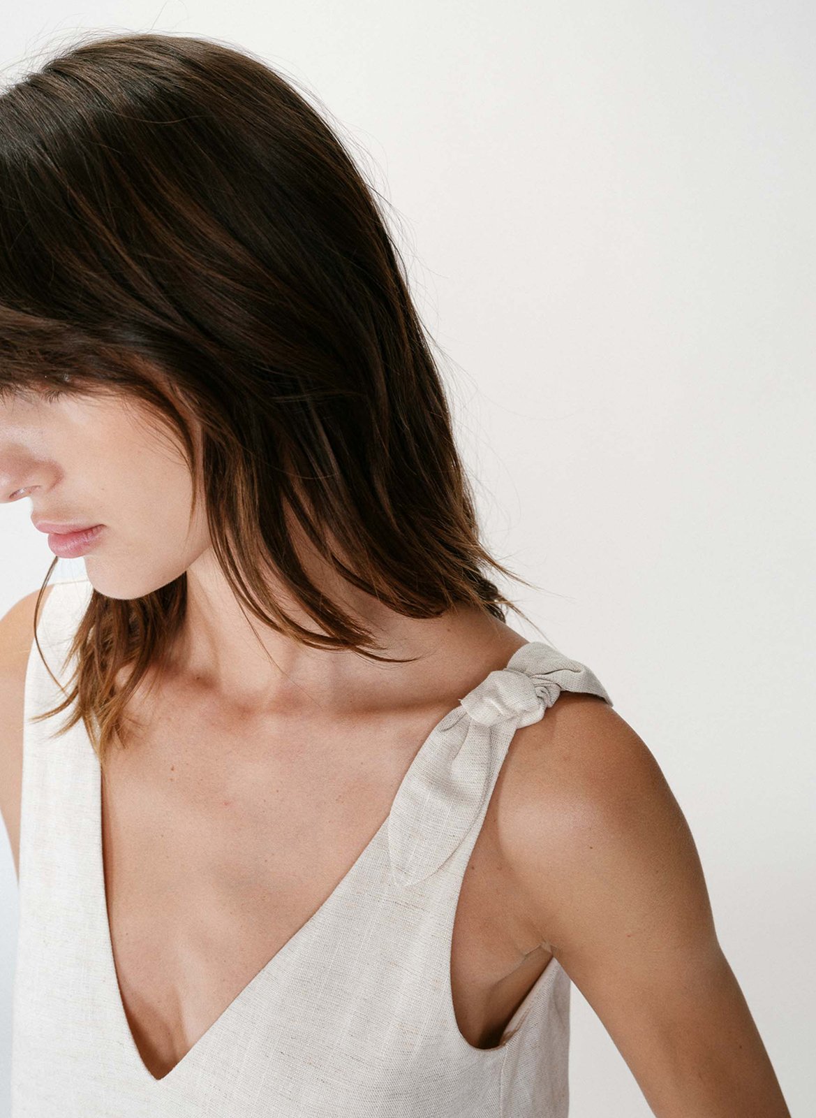 Korte jurk met V-hals GRACE ET MILA Beige