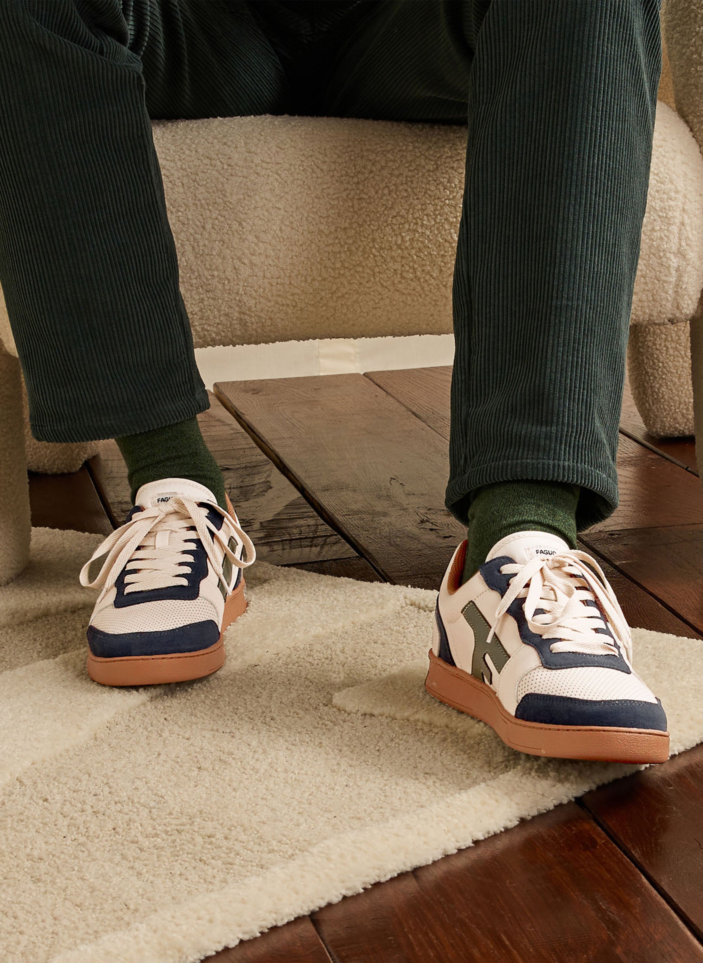 Leather low-top sneakers FAGUO Green