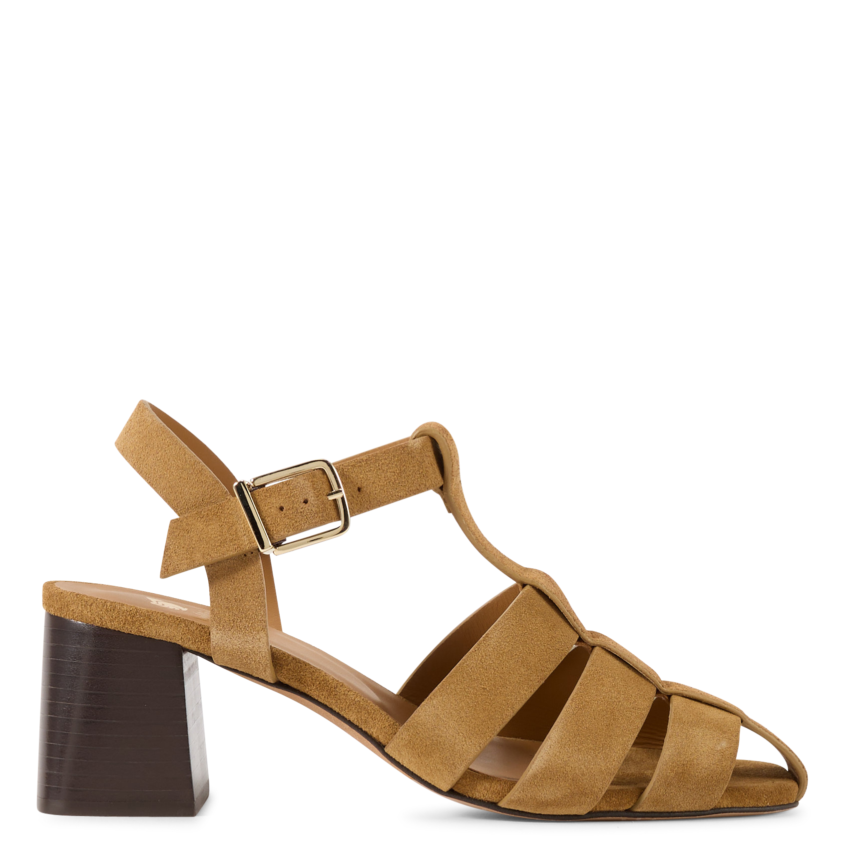 Sandales à talon en cuir BOBBIES Marron