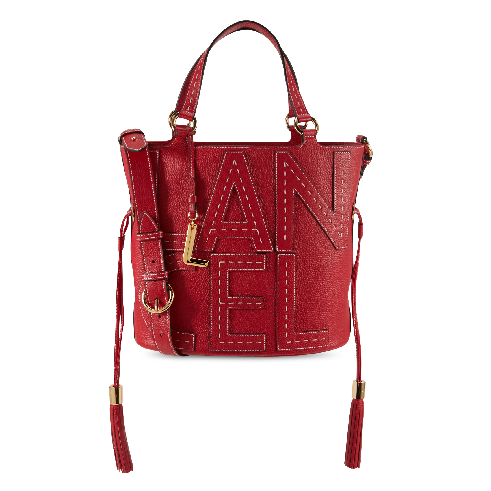 Beuteltasche aus Leder LANCEL Rot