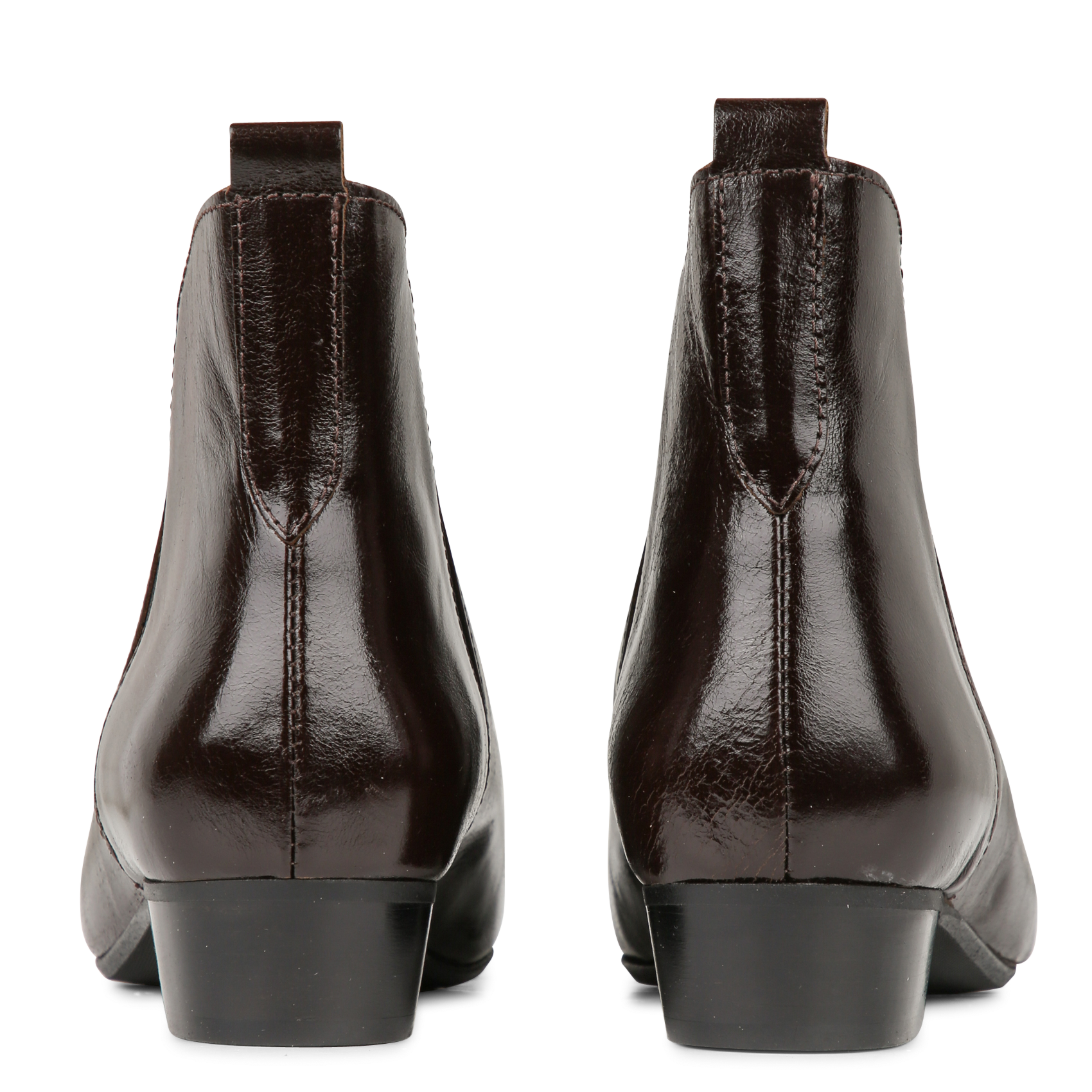Bottines en cuir craquelé ANONYMOUS COPENHAGEN Marron