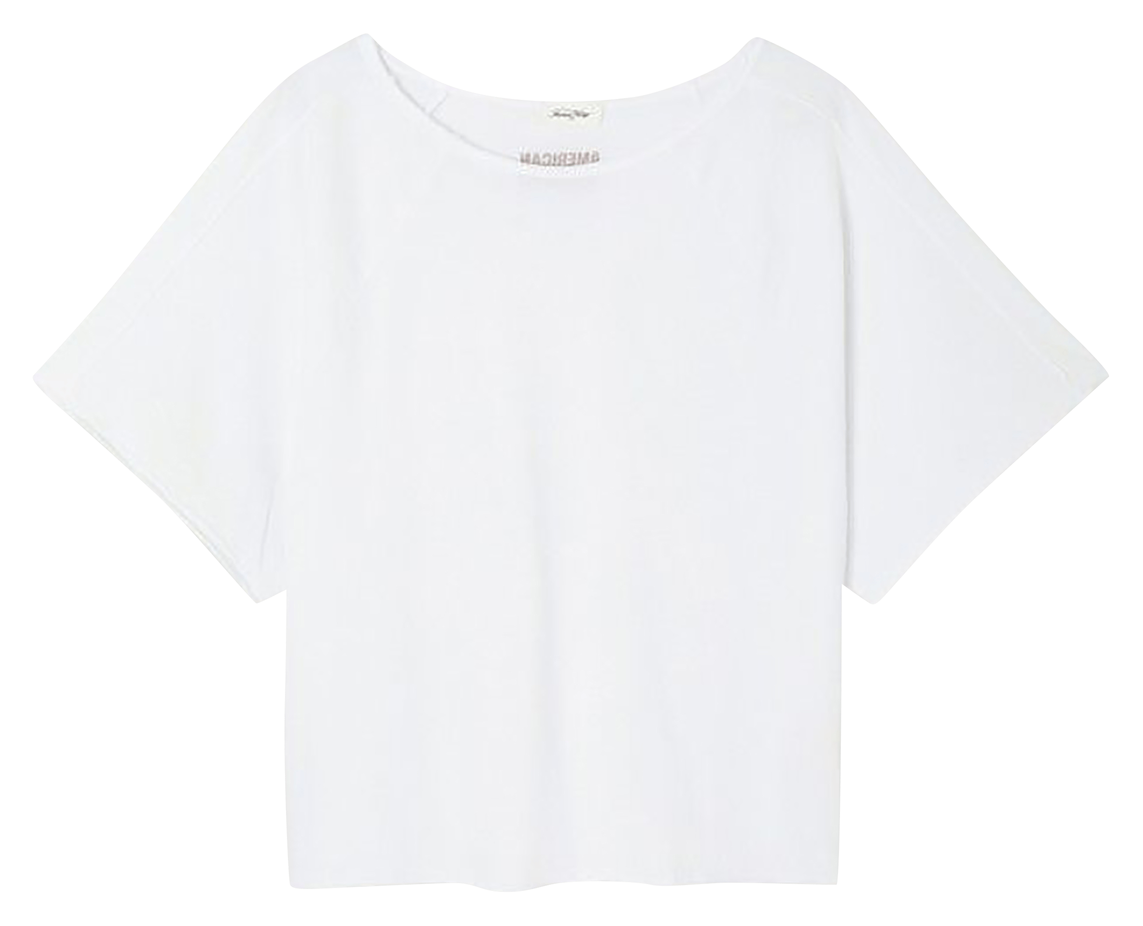Oversized ronde hals T-shirt van katoen AMERICAN VINTAGE Wit