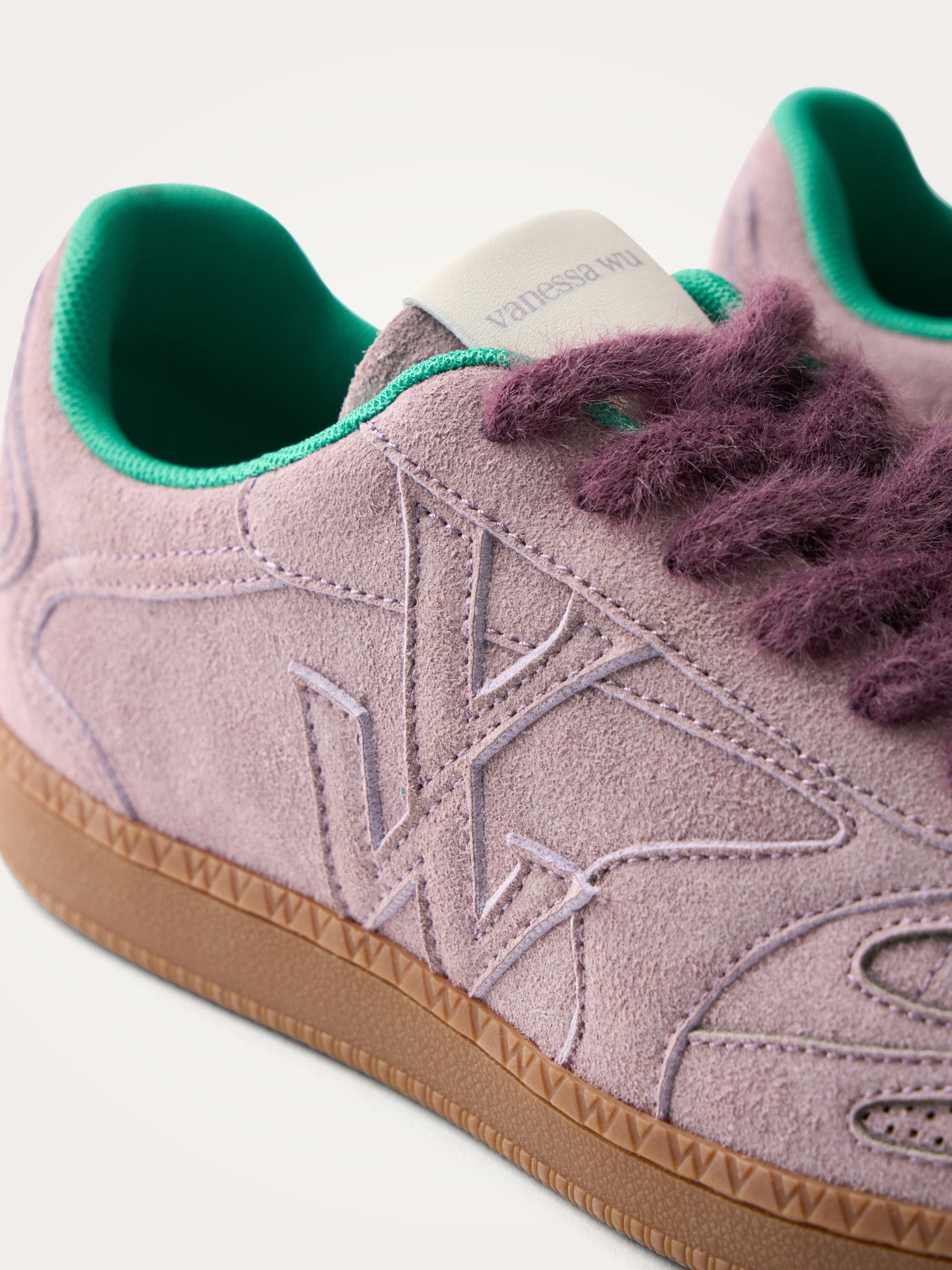 Sneakers with monogram on retro sole | Purple VANESSA WU Women